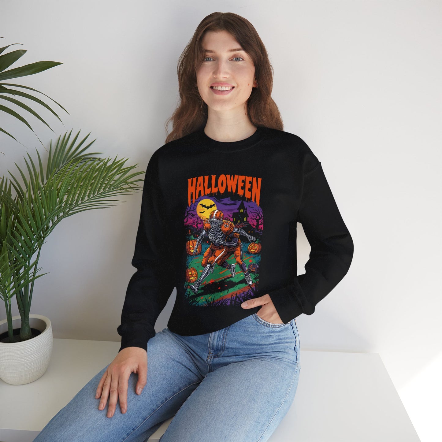 Halloween Graphic Crewneck Sweatshirt H22