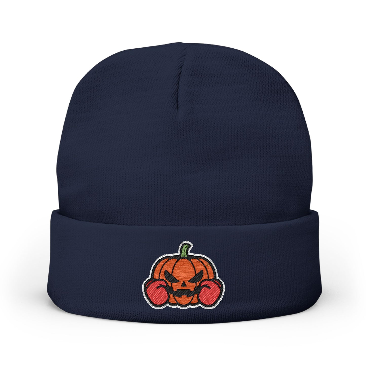 Pumpkin Embroidered Knit Beanie H29