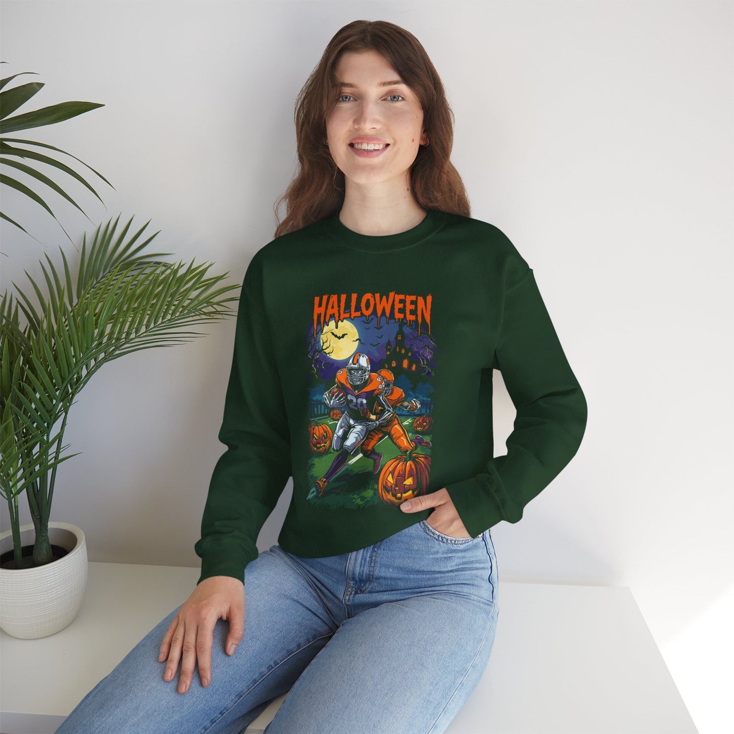 Halloween-Themed Unisex Crewneck Sweatshirt H19