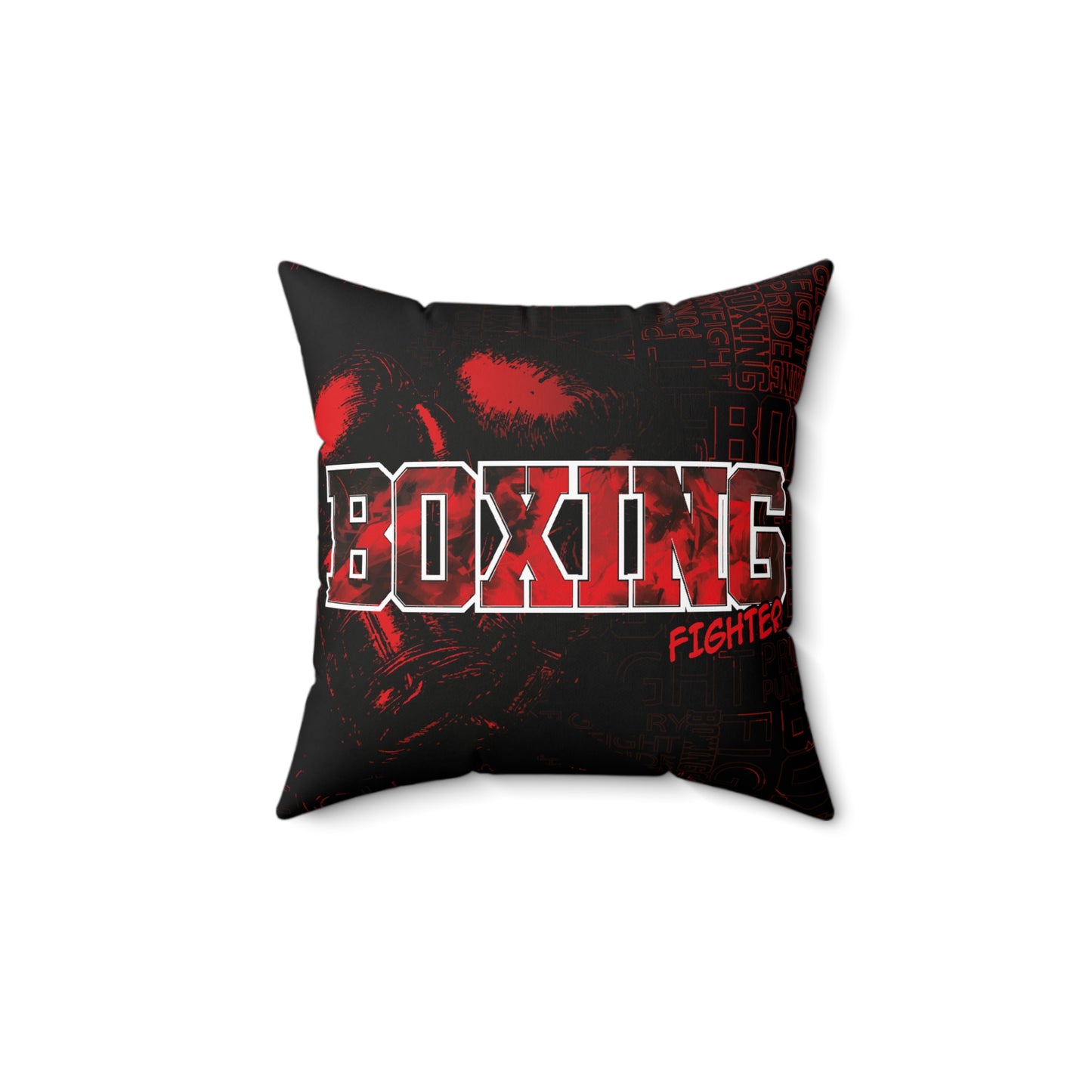 Boxing Fighter Polyester Square Pillow BX25