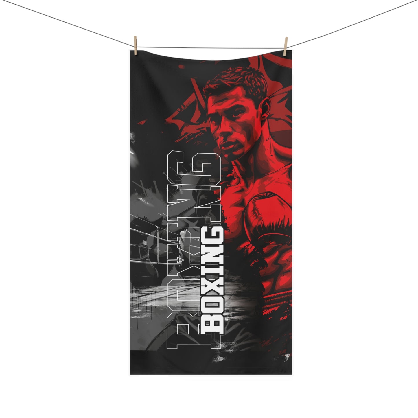 Boxing Themed Mink-Cotton Towel TW1