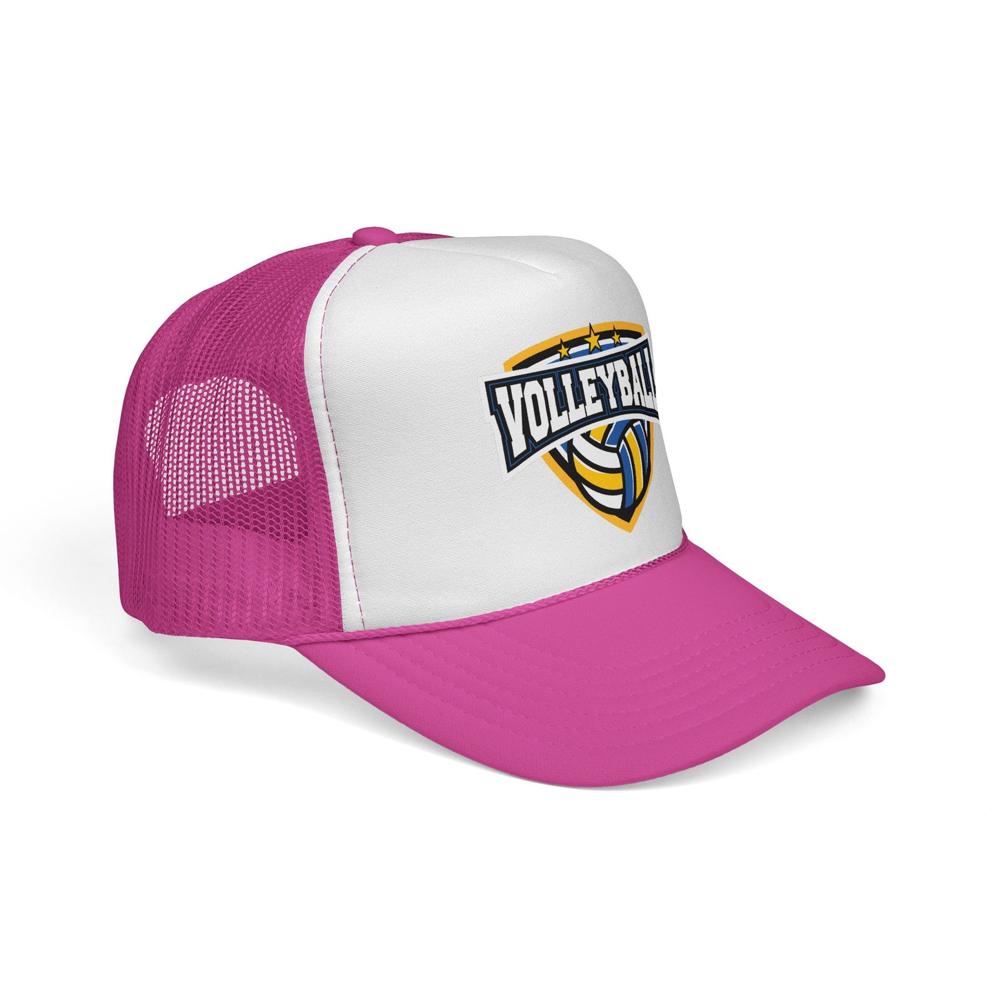 Volleyball 2 Trucker Hat — Embroidered Volleyball Logo Cap for Players & Fans