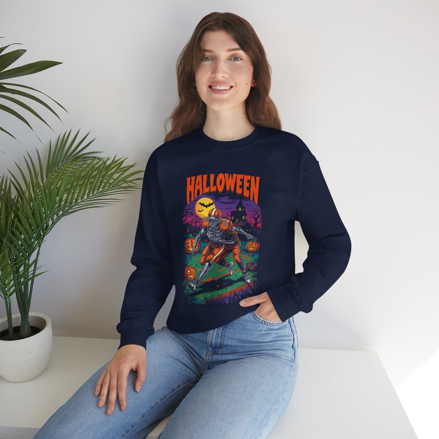 Halloween Graphic Crewneck Sweatshirt H22