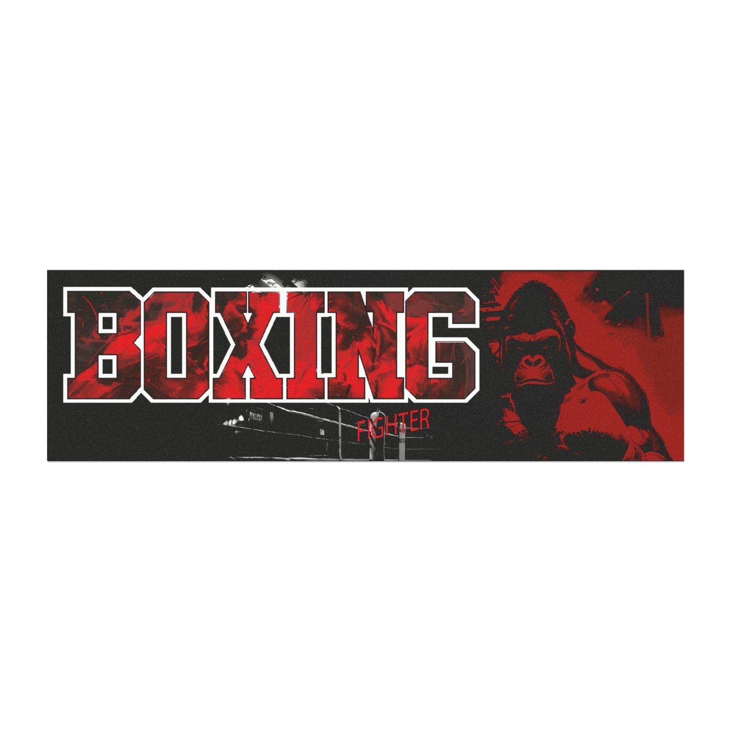 Boxing Fighter Car Magnet - Bold Red Design for Sports Enthusiasts