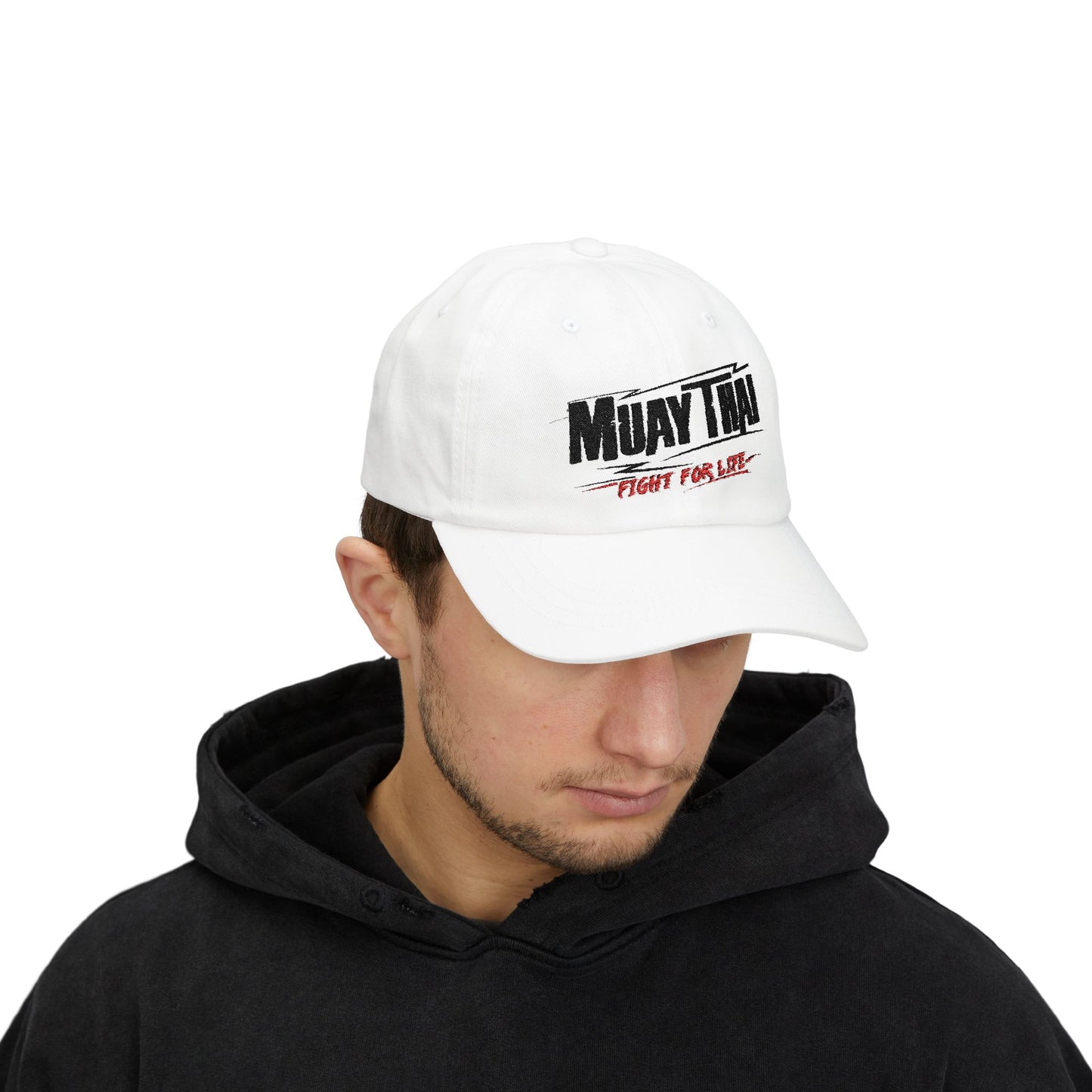 Muay Thai Classic Dad Cap - Fight For Life White Hat