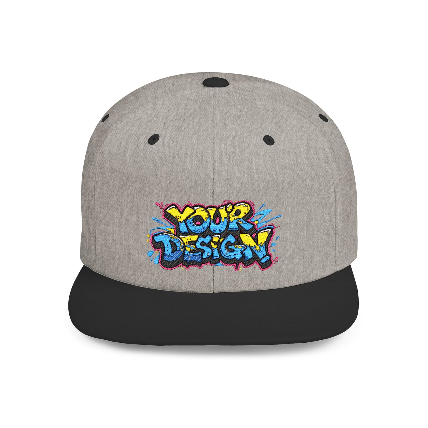 Customizable Flat Bill Snapback Hat - Personalized Style Cap