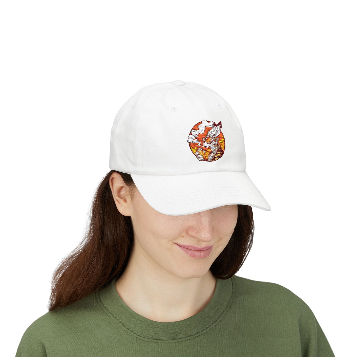 Classic Dad Cap - Sunset Embroidered Hat Bunny1