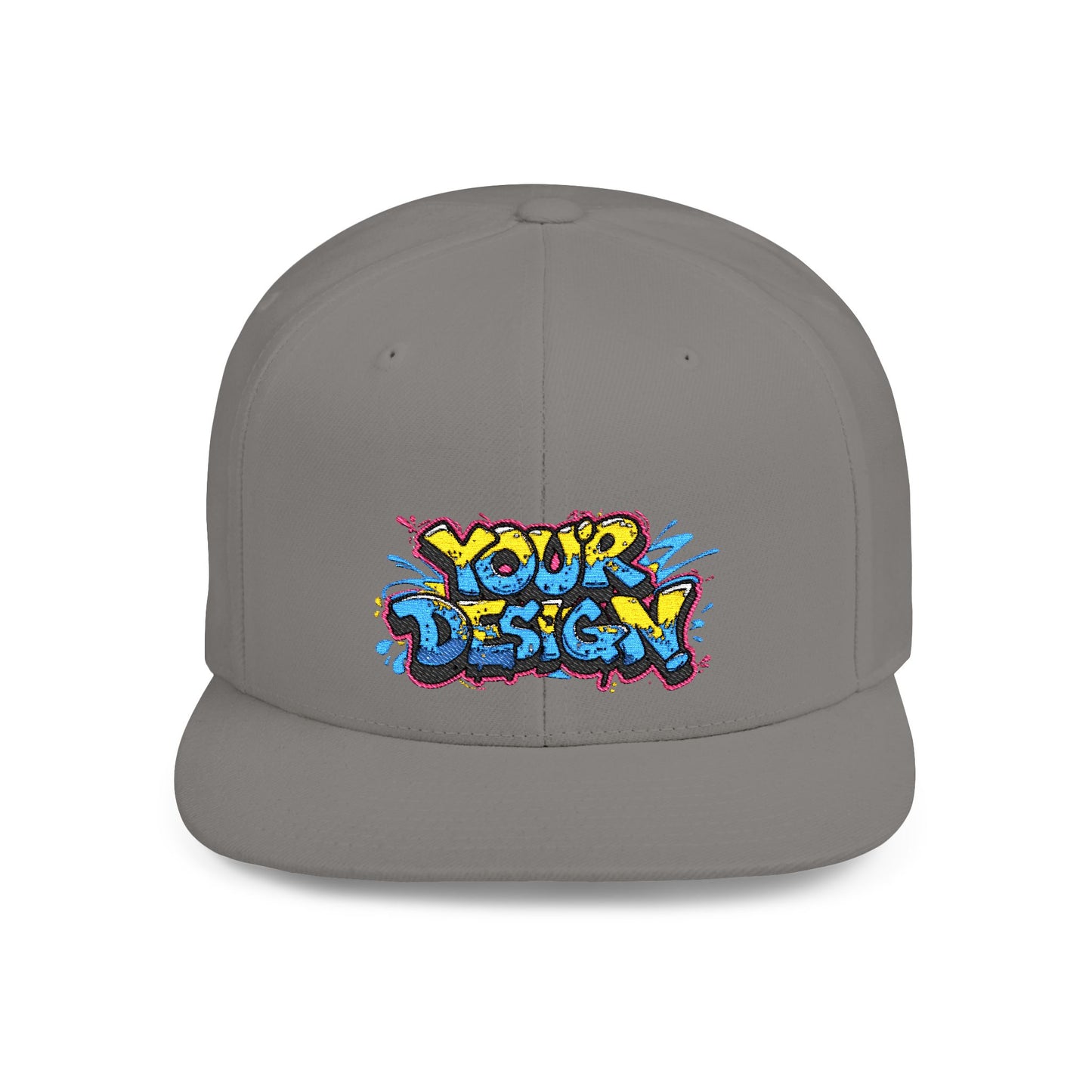 Customizable Flat Bill Snapback Hat - Personalized Style Cap