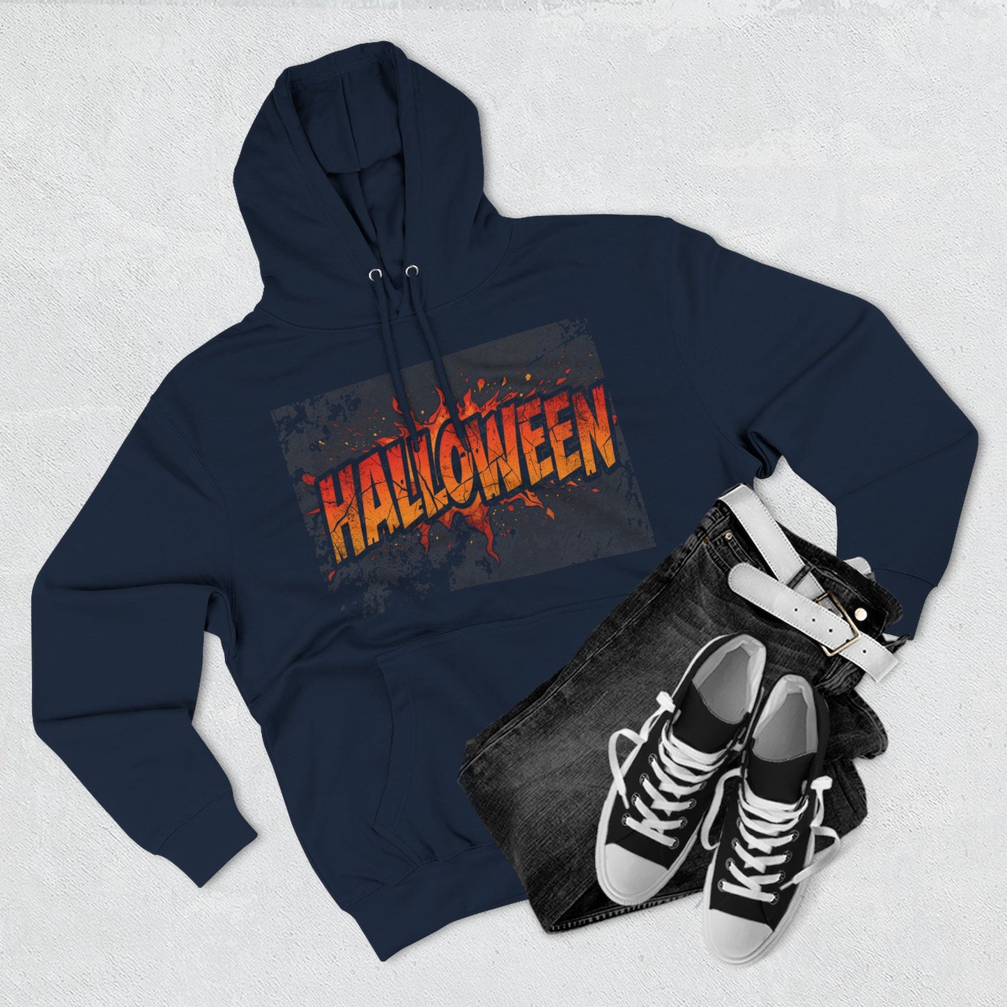 Halloween Football Fleece Hoodie H14