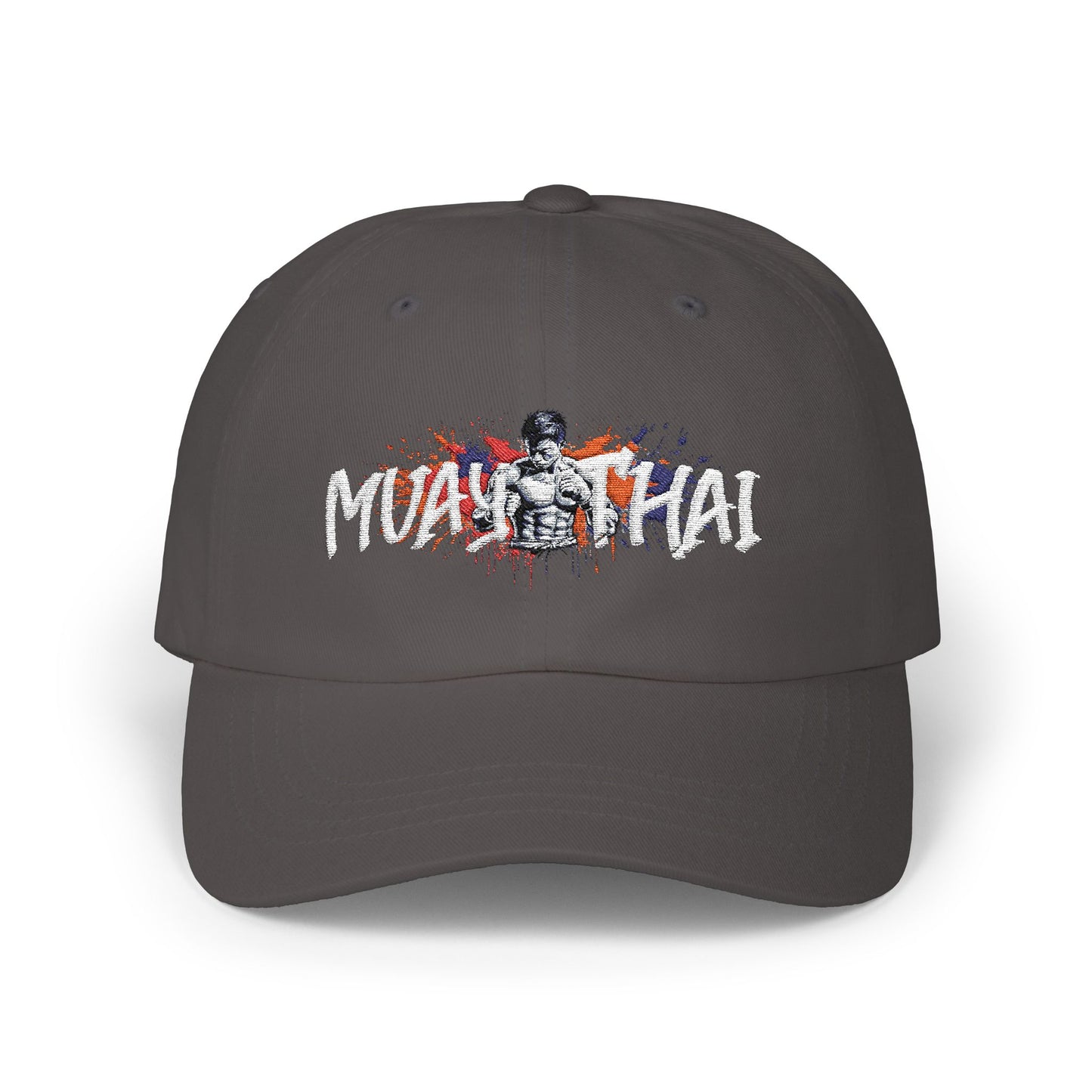 Classic Dad Cap Muay Thai with Vintage Muscle Man Design