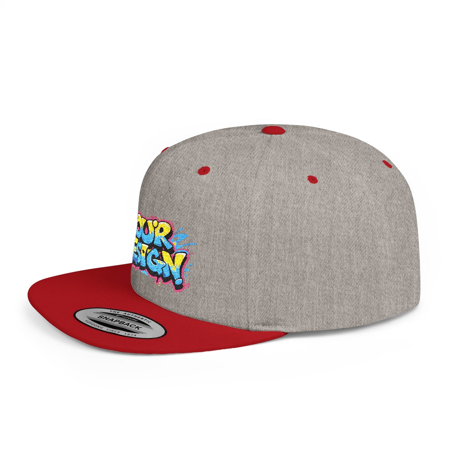 Customizable Flat Bill Snapback Hat - Personalized Style Cap