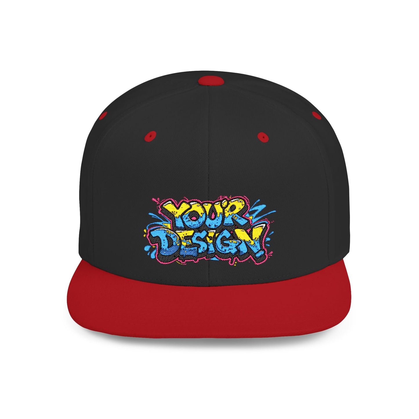 Customizable Flat Bill Snapback Hat - Personalized Style Cap