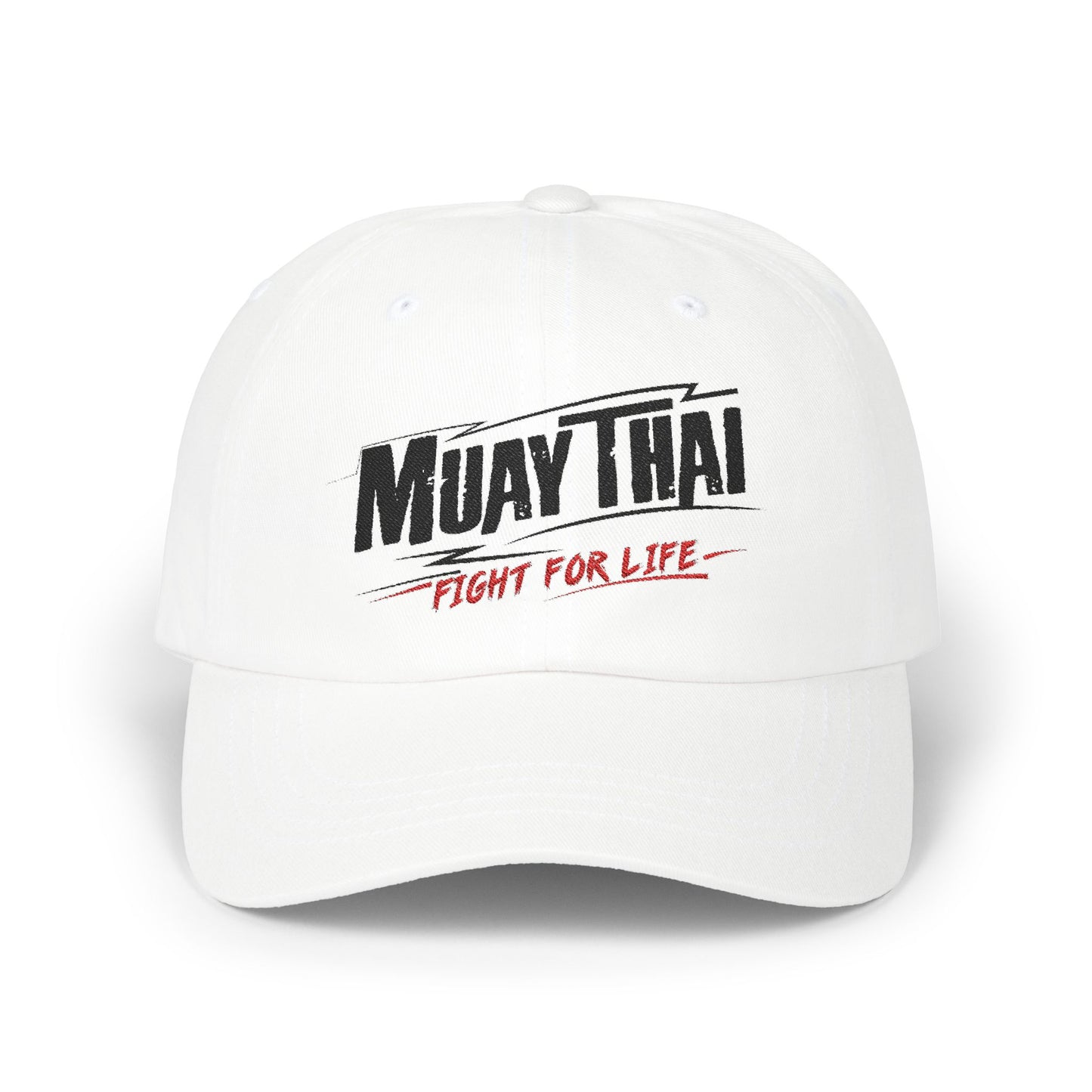 Muay Thai Classic Dad Cap - Fight For Life White Hat