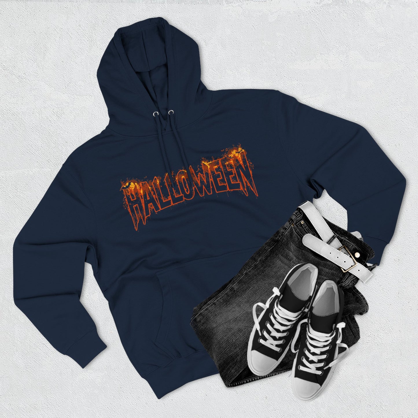 Men Halloween Three-Panel Fleece Hoodie H7