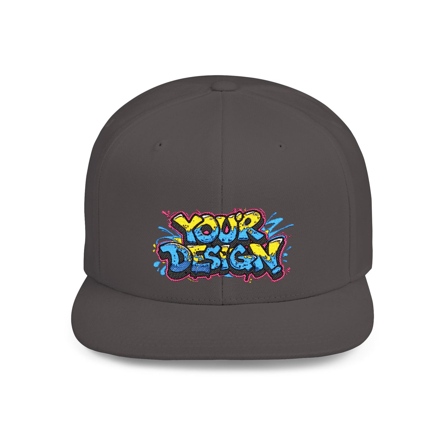 Customizable Flat Bill Snapback Hat - Personalized Style Cap