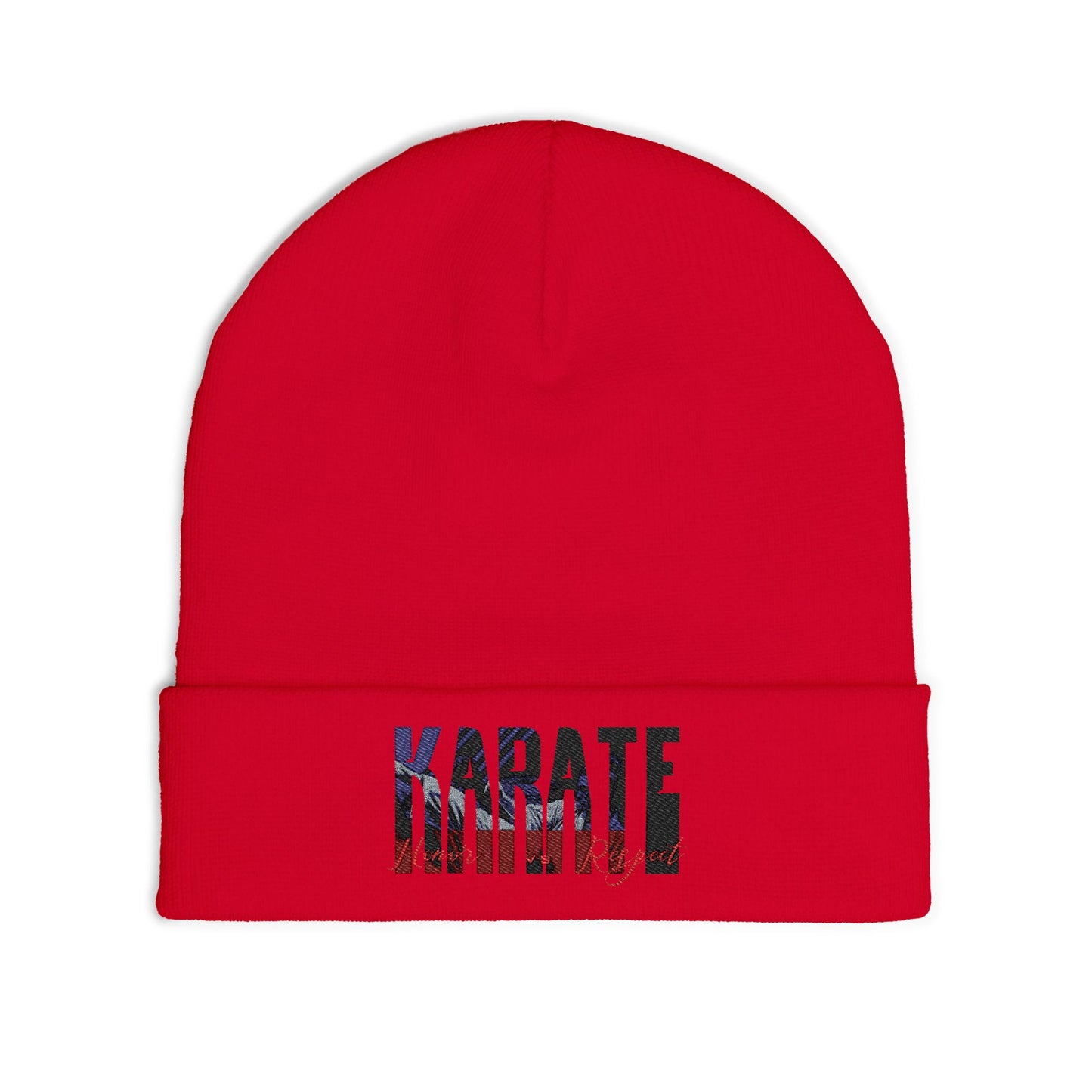 Karate Knit Beanie - Embroidered Hat K18