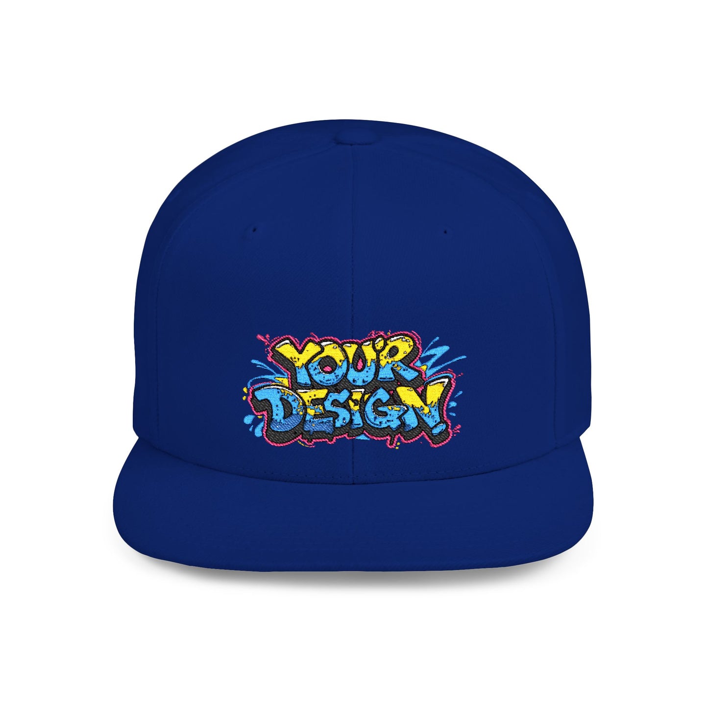 Customizable Flat Bill Snapback Hat - Personalized Style Cap