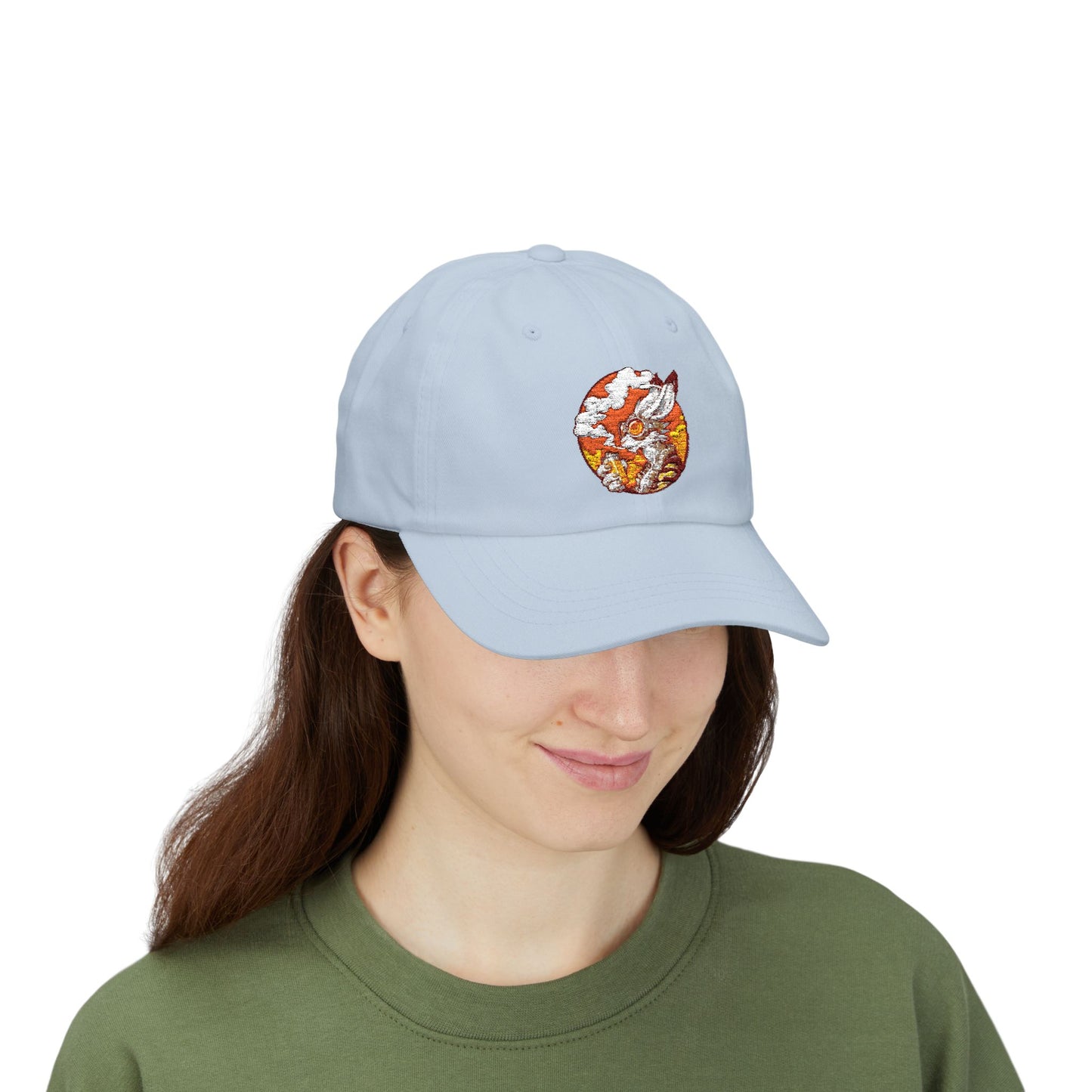 Classic Dad Cap - Sunset Embroidered Hat Bunny1