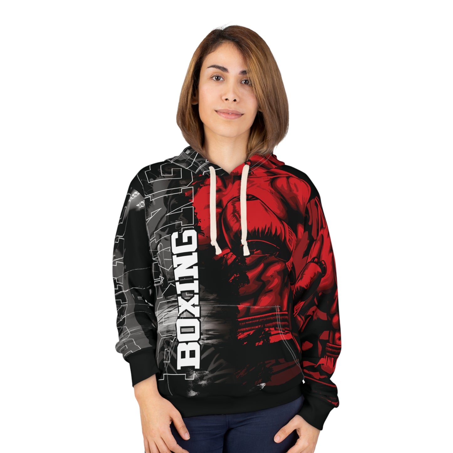 Boxing-Themed Unisex Pullover Hoodie BX13