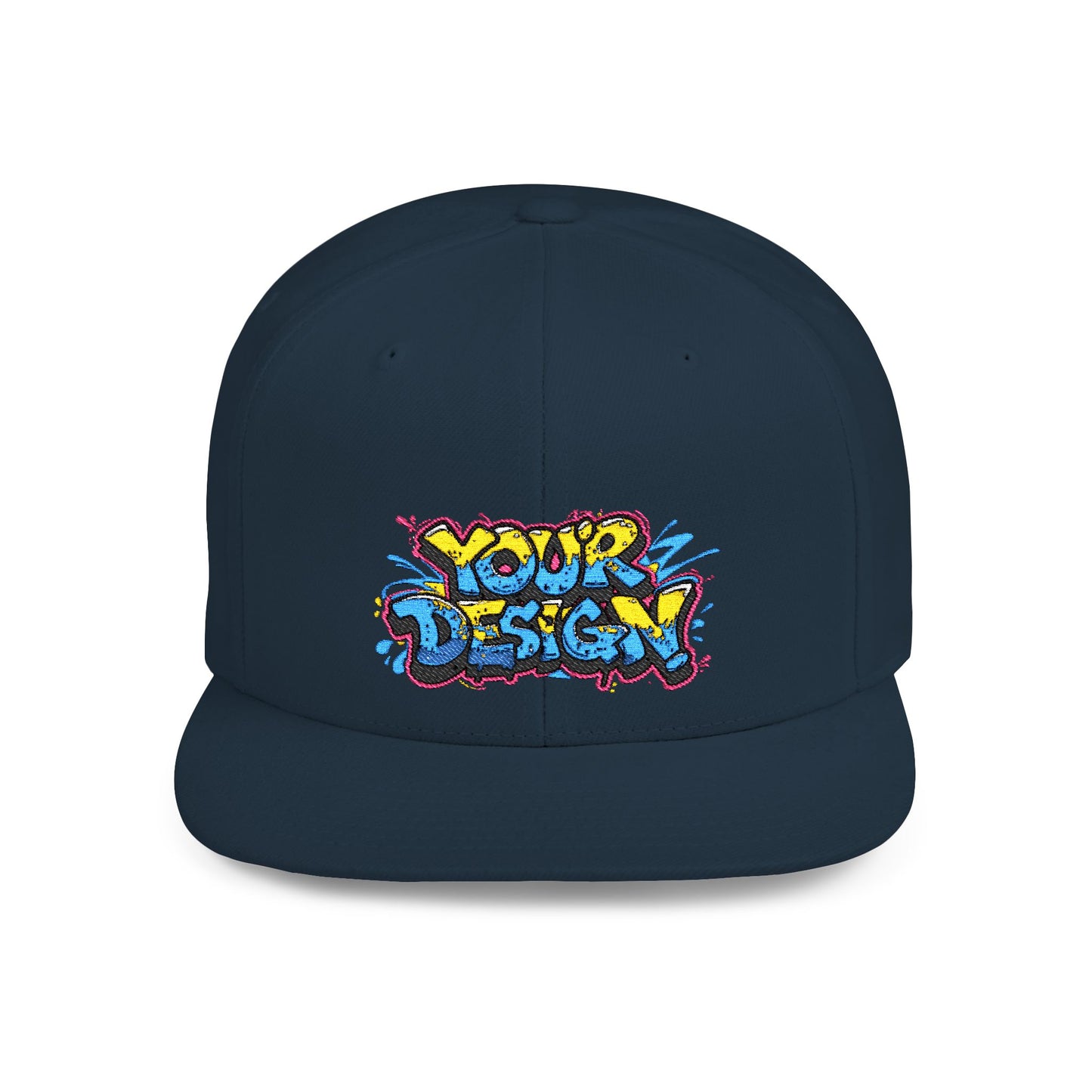 Customizable Flat Bill Snapback Hat - Personalized Style Cap