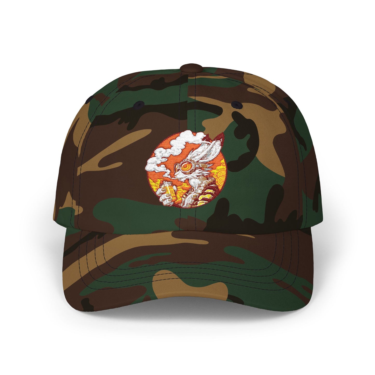 Classic Dad Cap - Sunset Embroidered Hat Bunny1