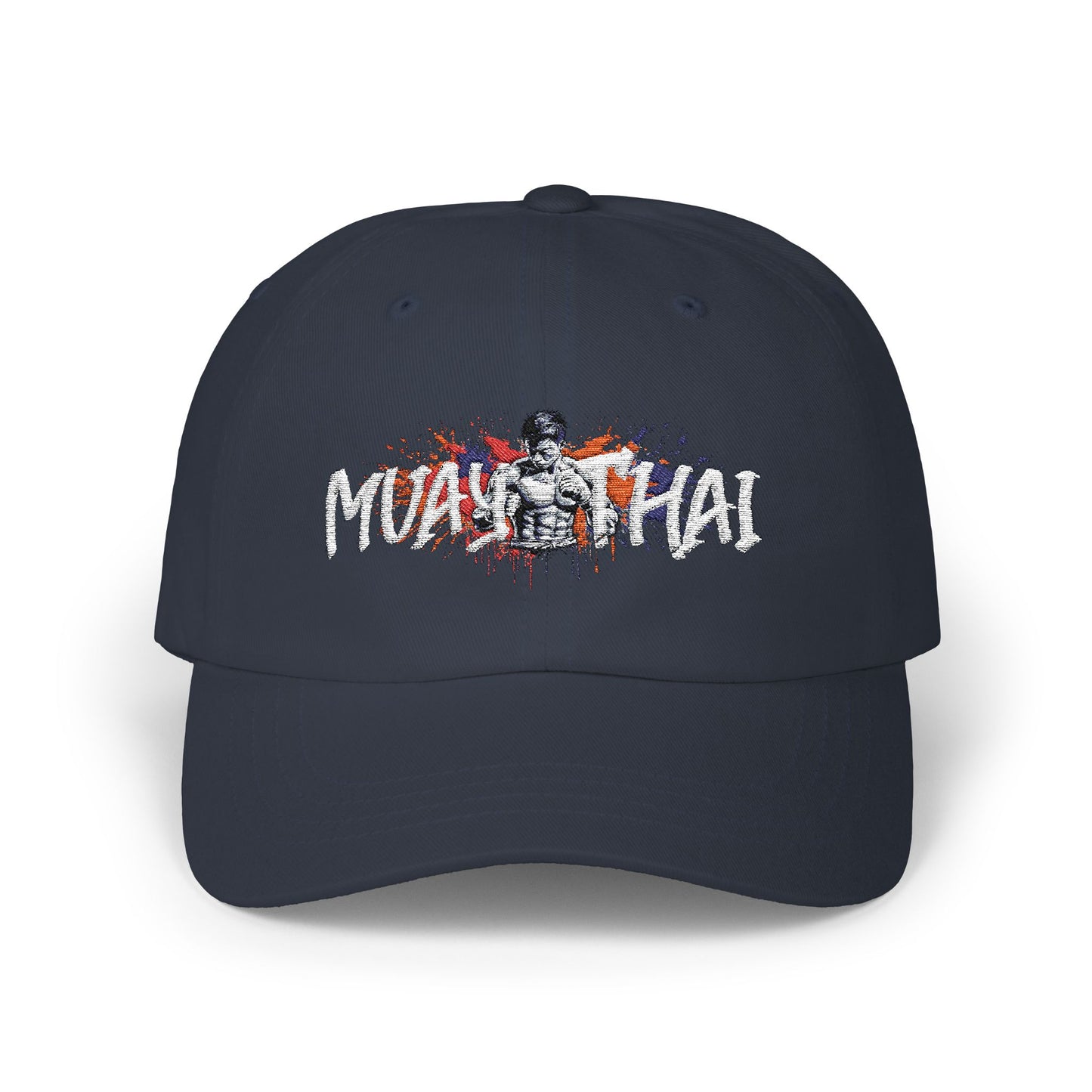 Classic Dad Cap Muay Thai with Vintage Muscle Man Design