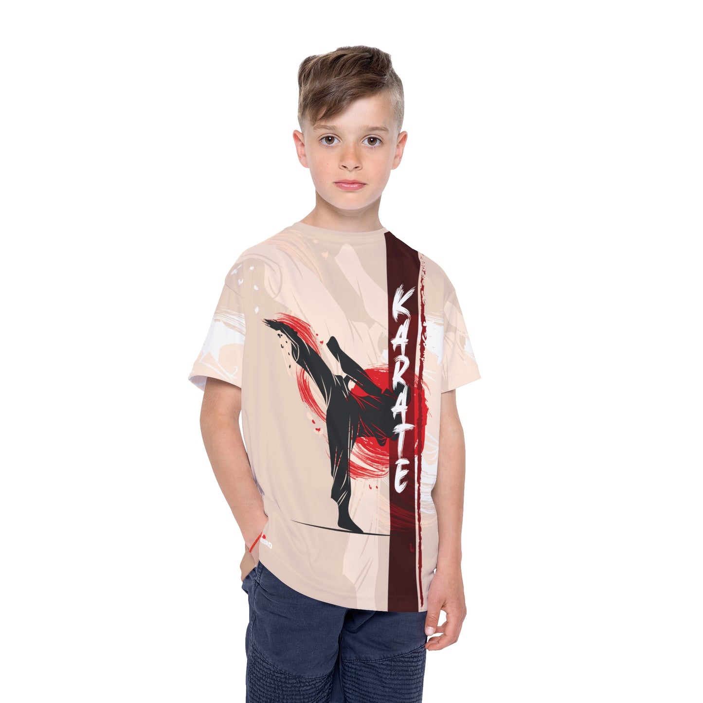 Karate Kids Sports Jersey - Action-Packed Design for Young Martial Artists
