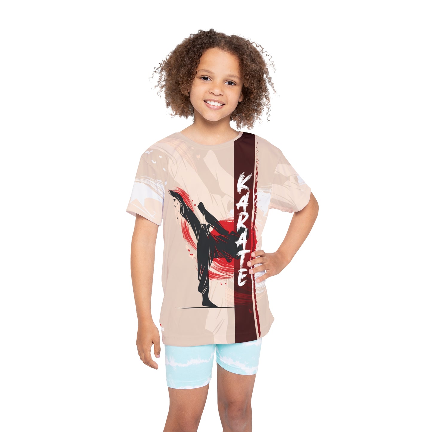 Karate Kids Sports Jersey - Action-Packed Design for Young Martial Artists