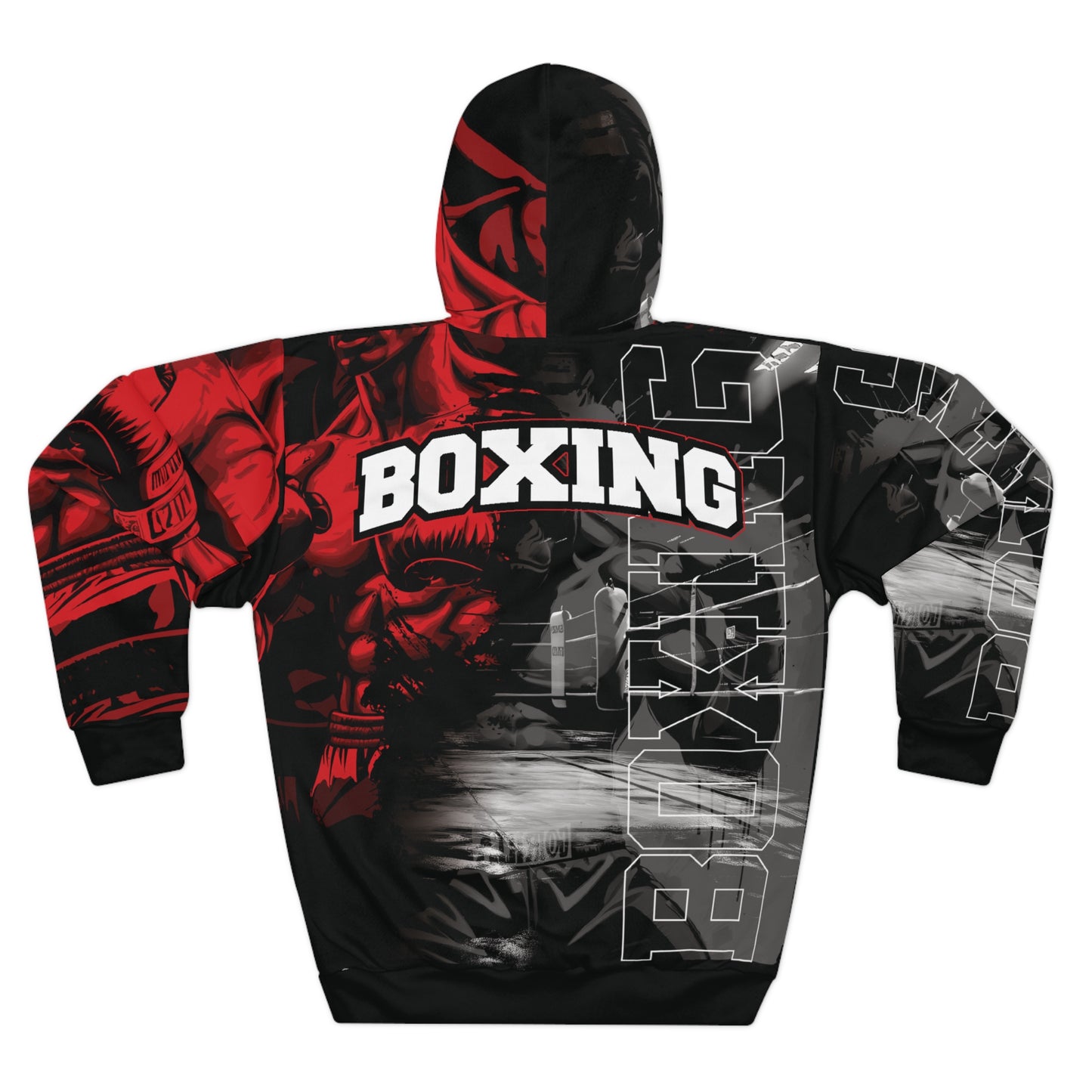 Boxing-Themed Unisex Pullover Hoodie BX13