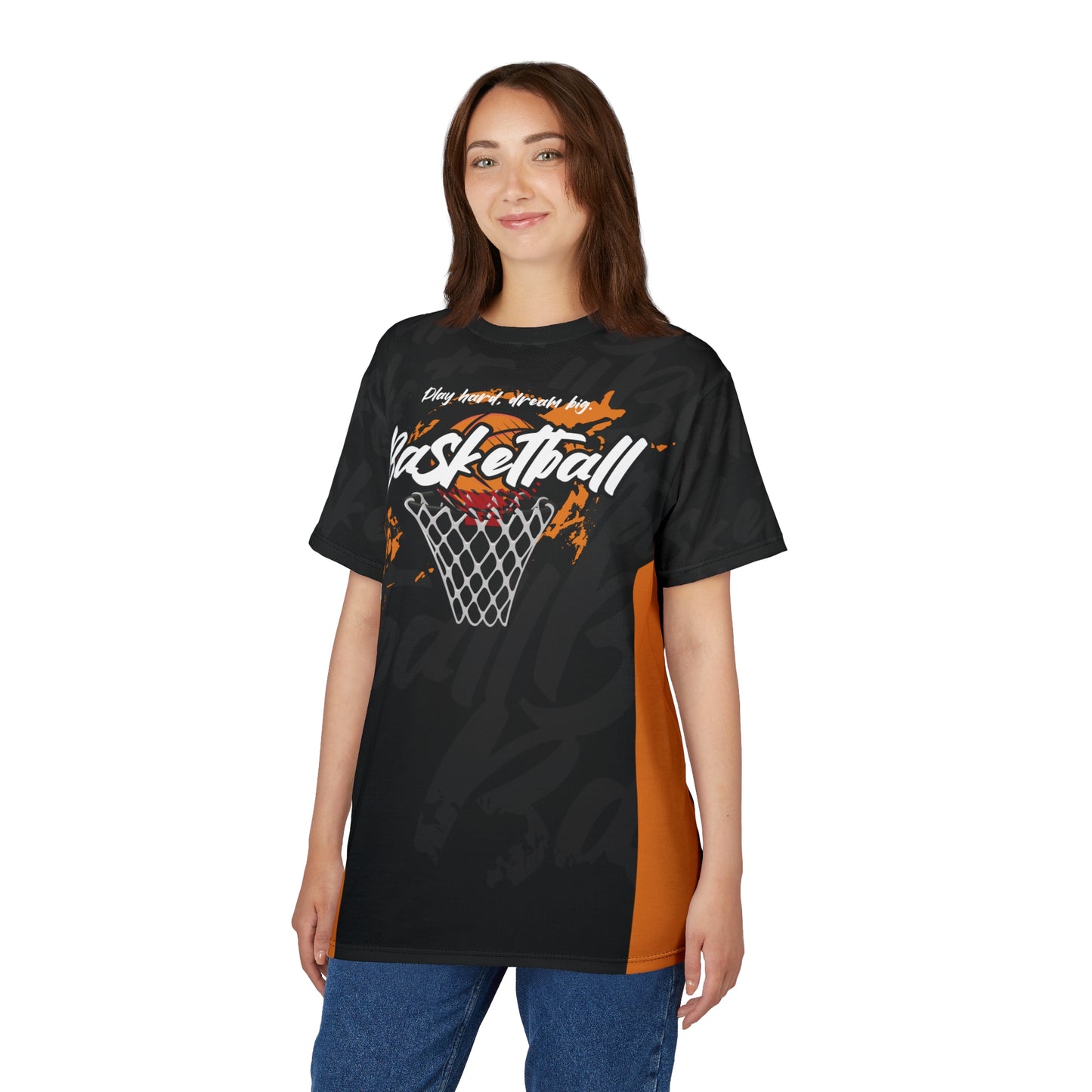 Basketball Graphic Tee — "Everything's Possible" Hoop Design