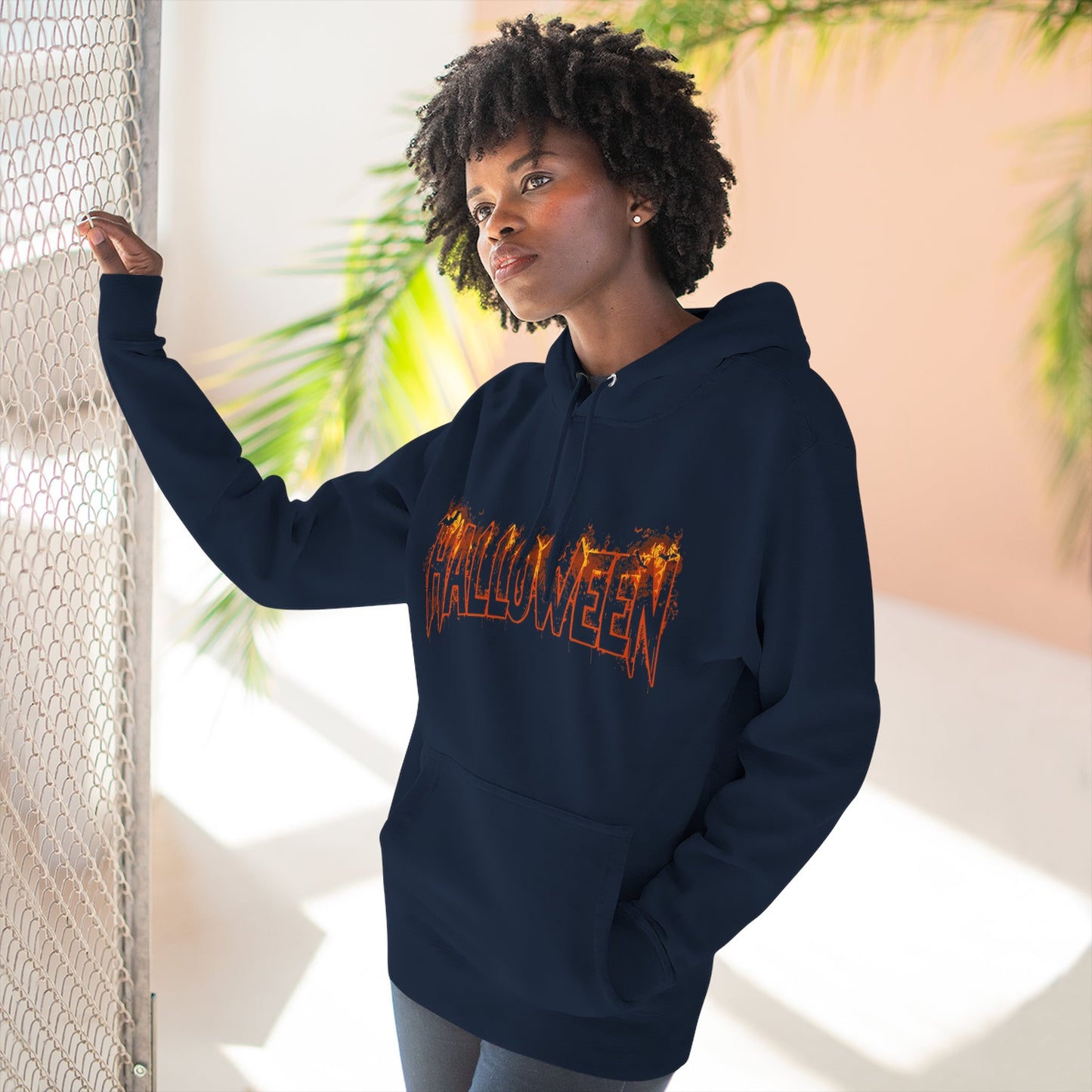 Men Halloween Three-Panel Fleece Hoodie H7