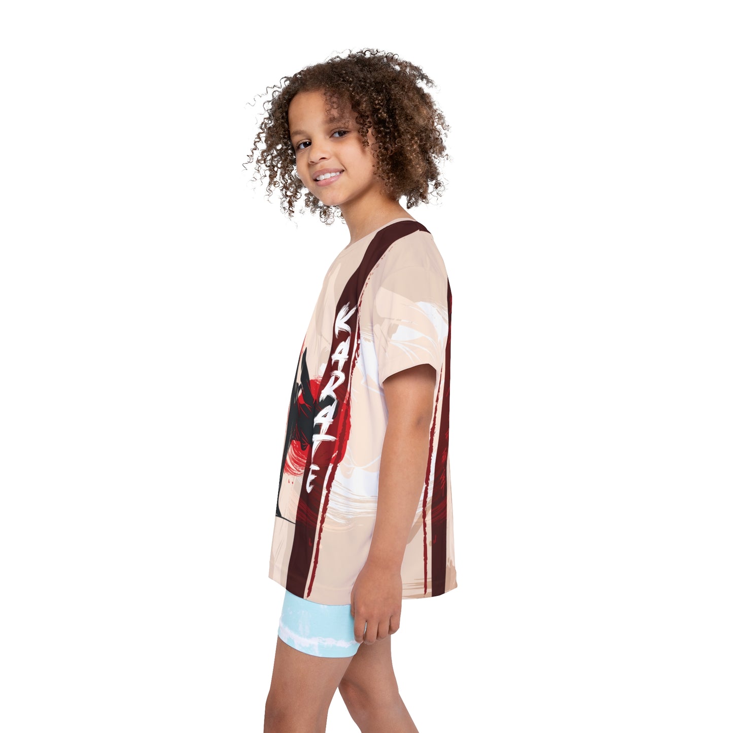 Karate Kids Sports Jersey - Action-Packed Design for Young Martial Artists