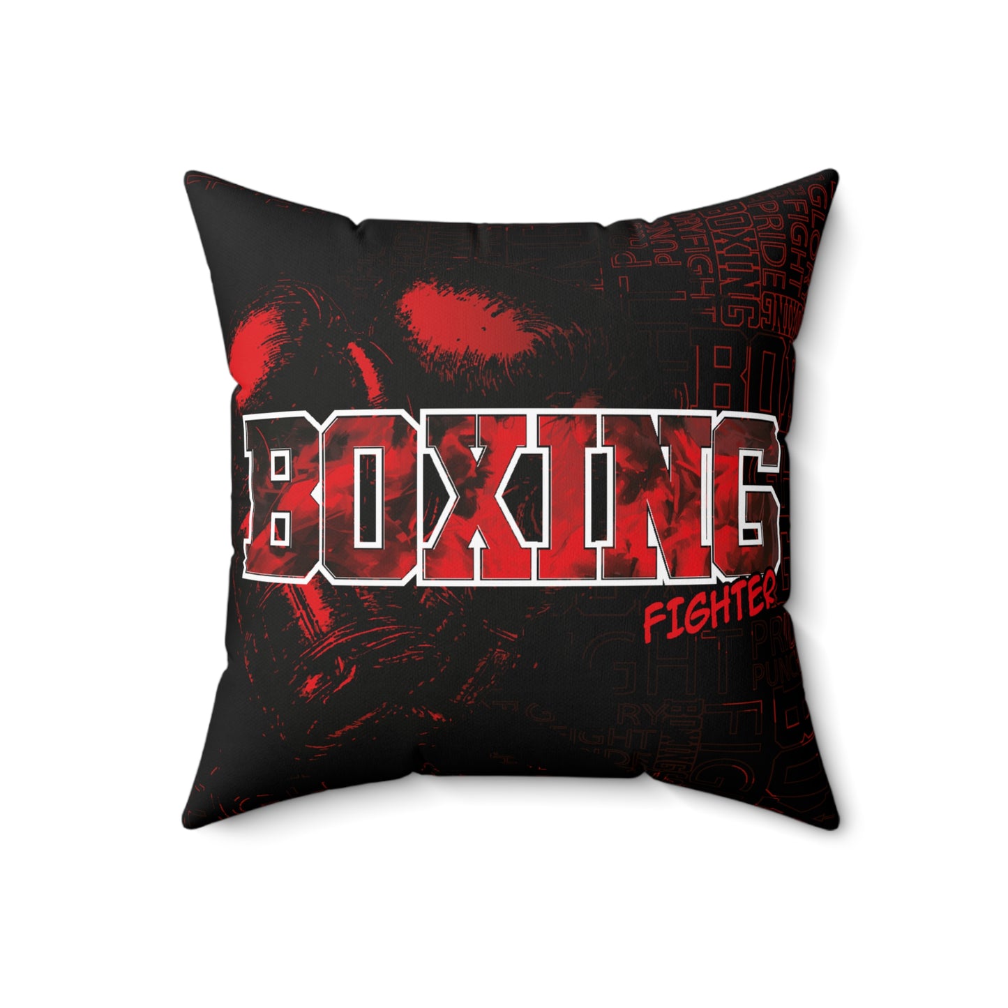 Boxing Fighter Polyester Square Pillow BX25