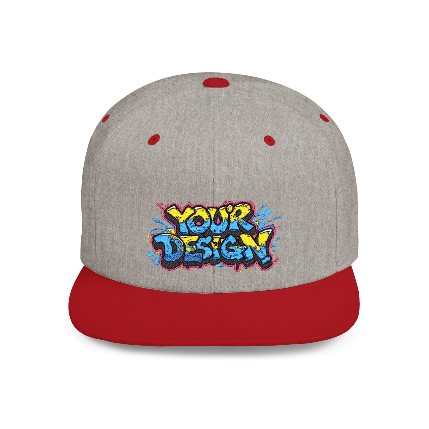 Customizable Flat Bill Snapback Hat - Personalized Style Cap