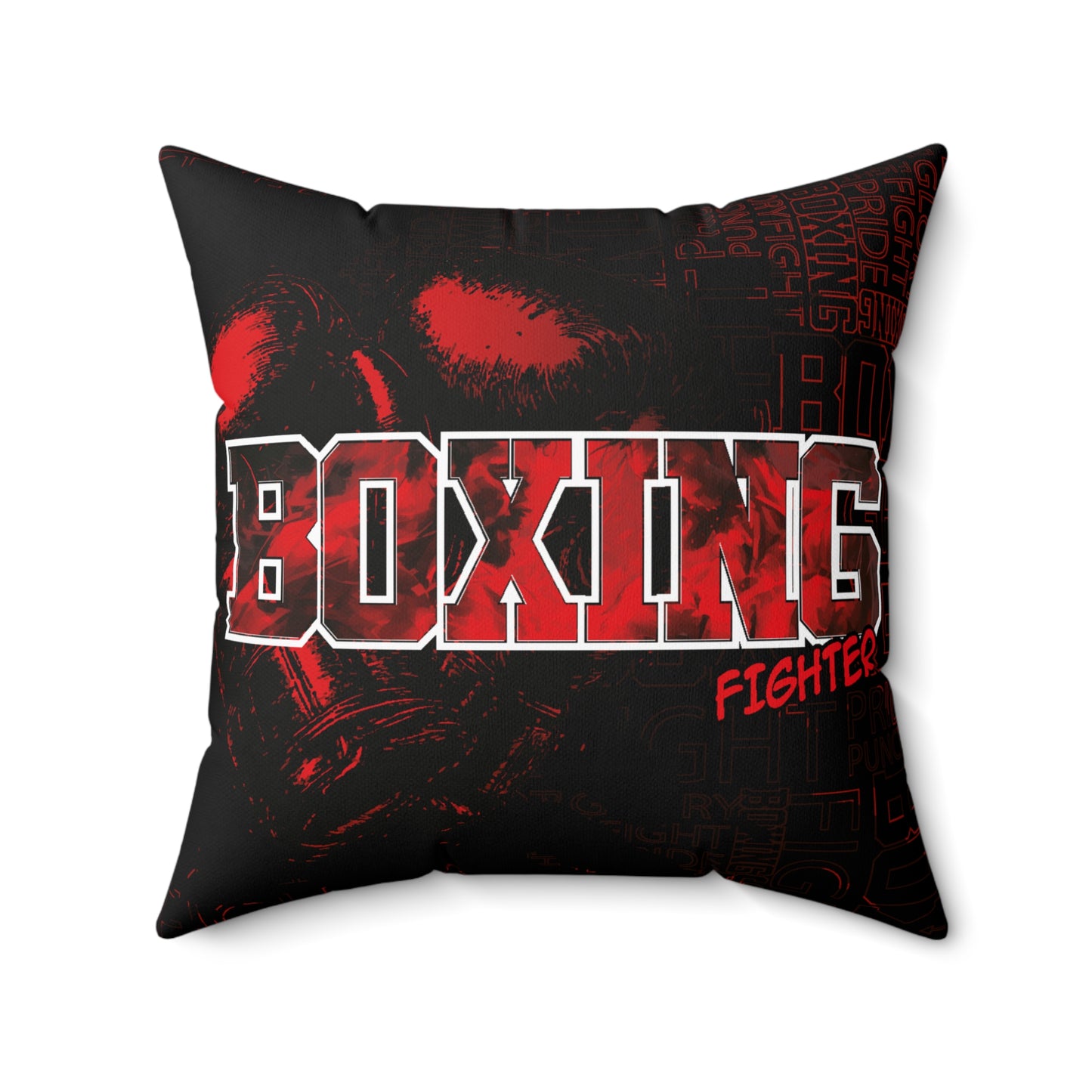 Boxing Fighter Polyester Square Pillow BX25