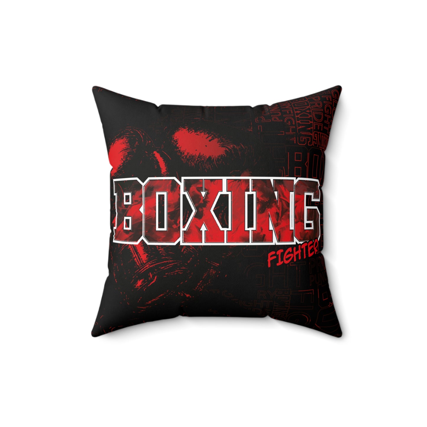 Boxing Fighter Polyester Square Pillow BX25