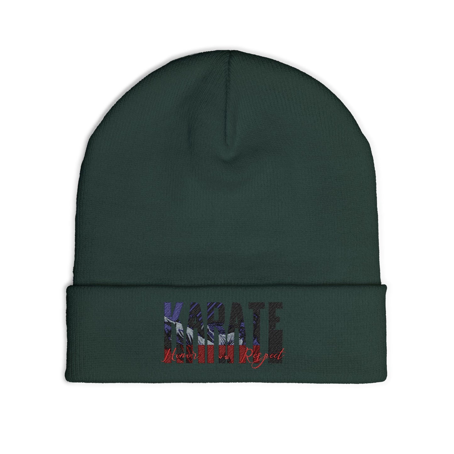 Karate Knit Beanie - Embroidered Hat K18