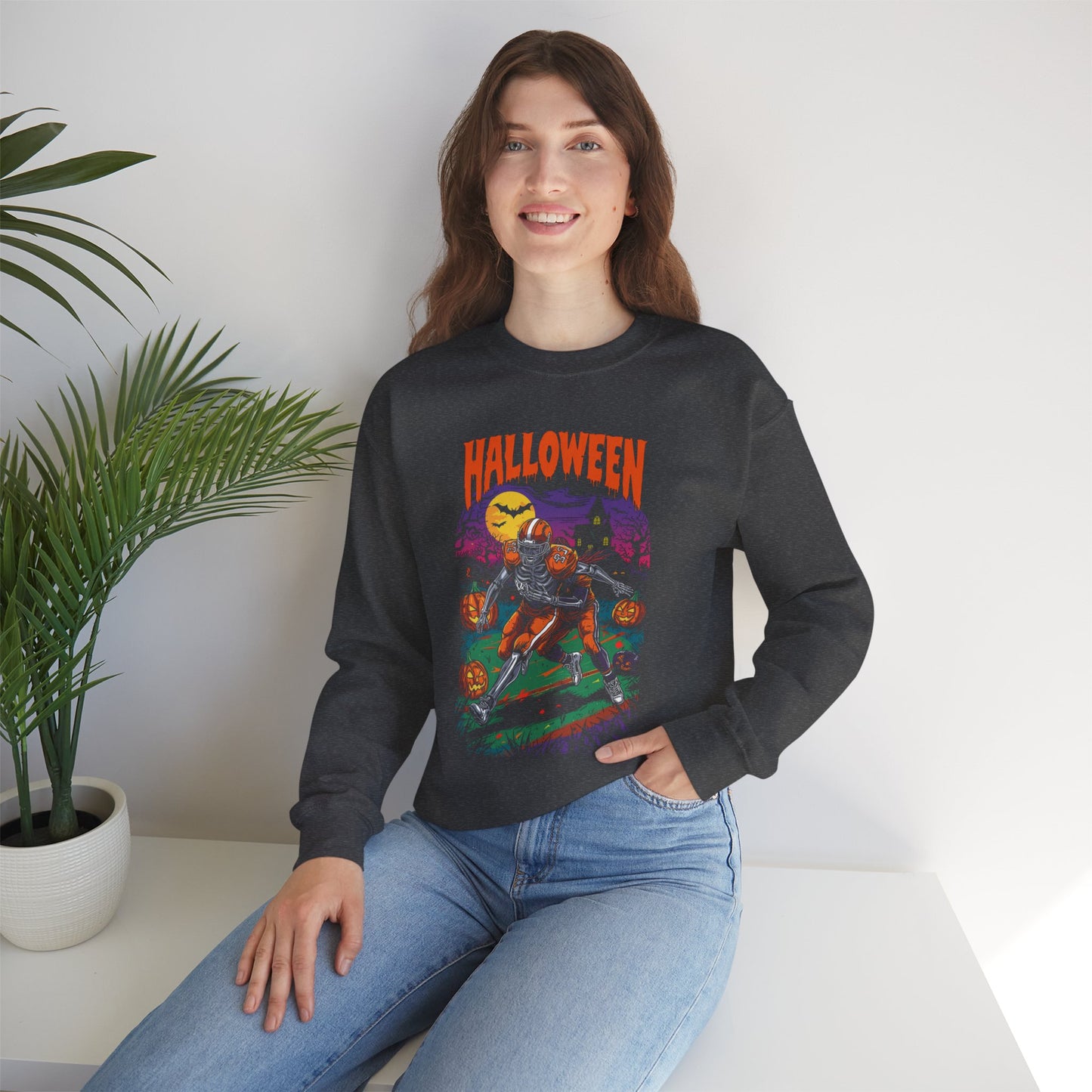 Halloween Graphic Crewneck Sweatshirt H22