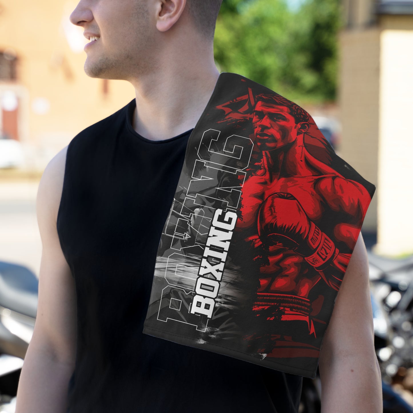 Boxing Themed Rally Towel