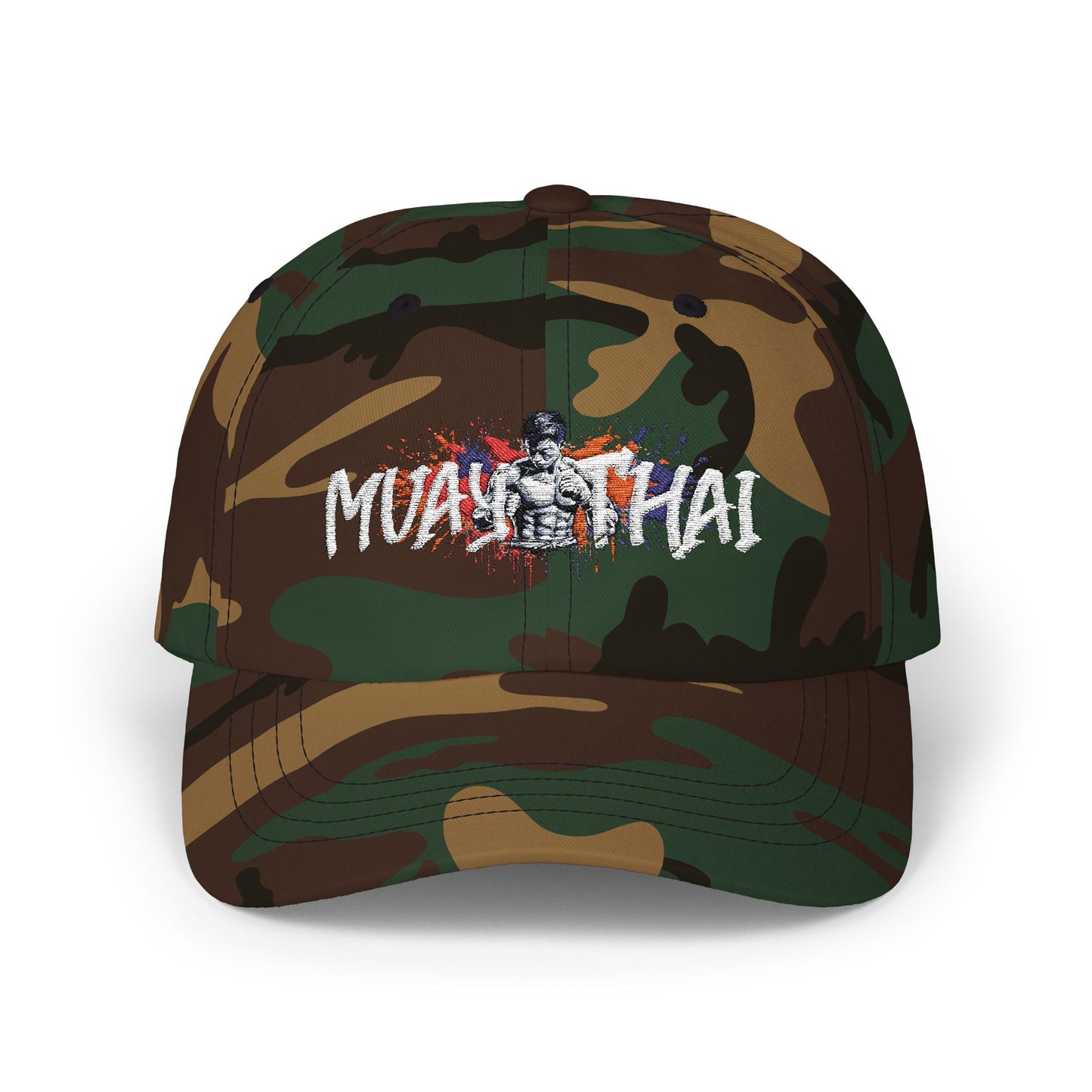 Classic Dad Cap Muay Thai with Vintage Muscle Man Design