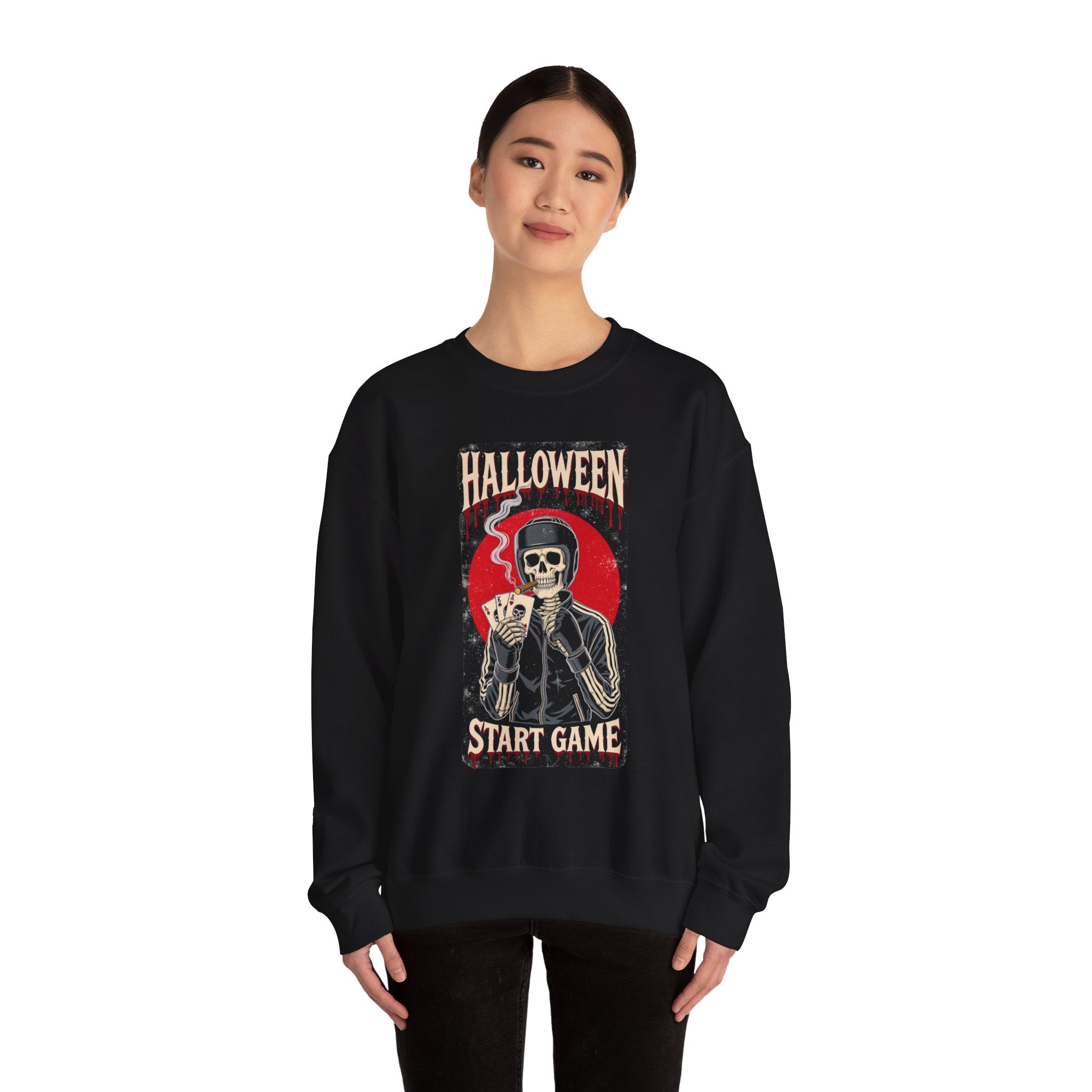 Bluza z okrągłym dekoltem „Halloween Skeleton” H25