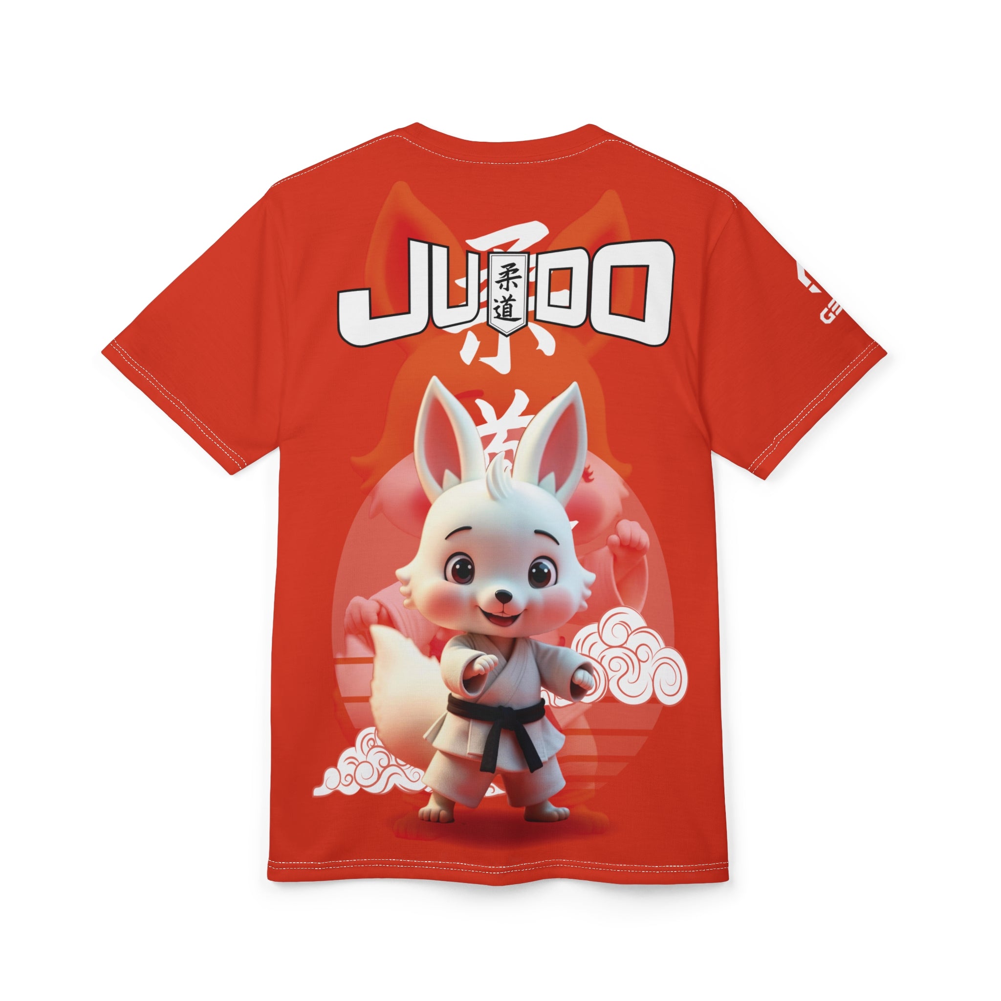 Uroczy t-shirt unisex z króliczkiem judo – idealny dla entuzjastów sztuk walki