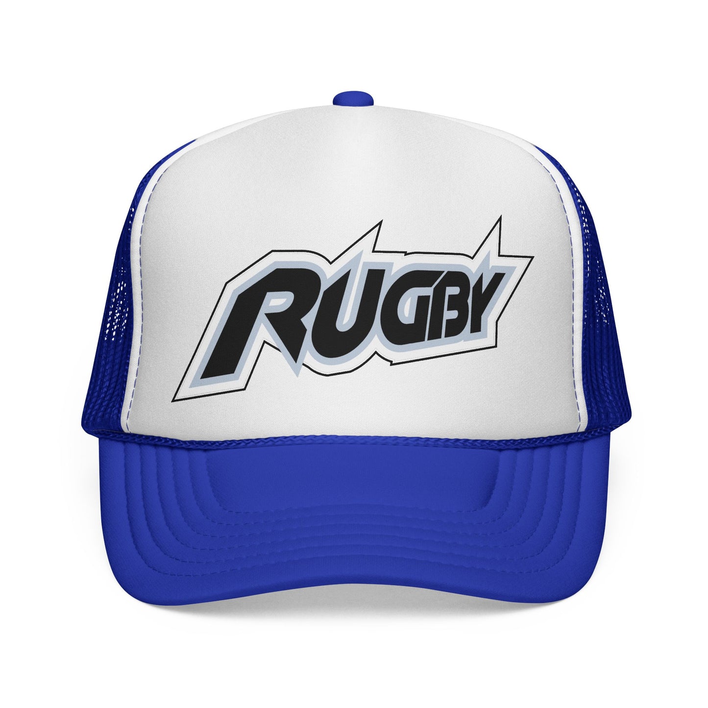 Czapka z daszkiem typu trucker w stylu rugby — retro sportowa czapka bejsbolówka z siateczki