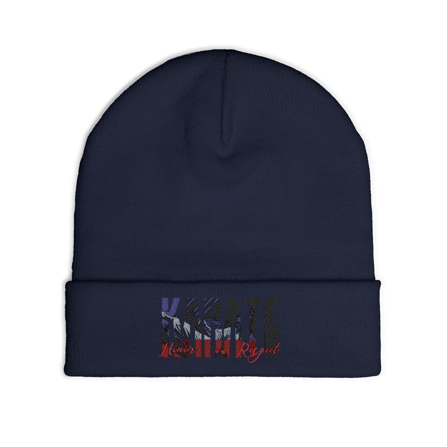 Karate Knit Beanie - Embroidered Hat K18