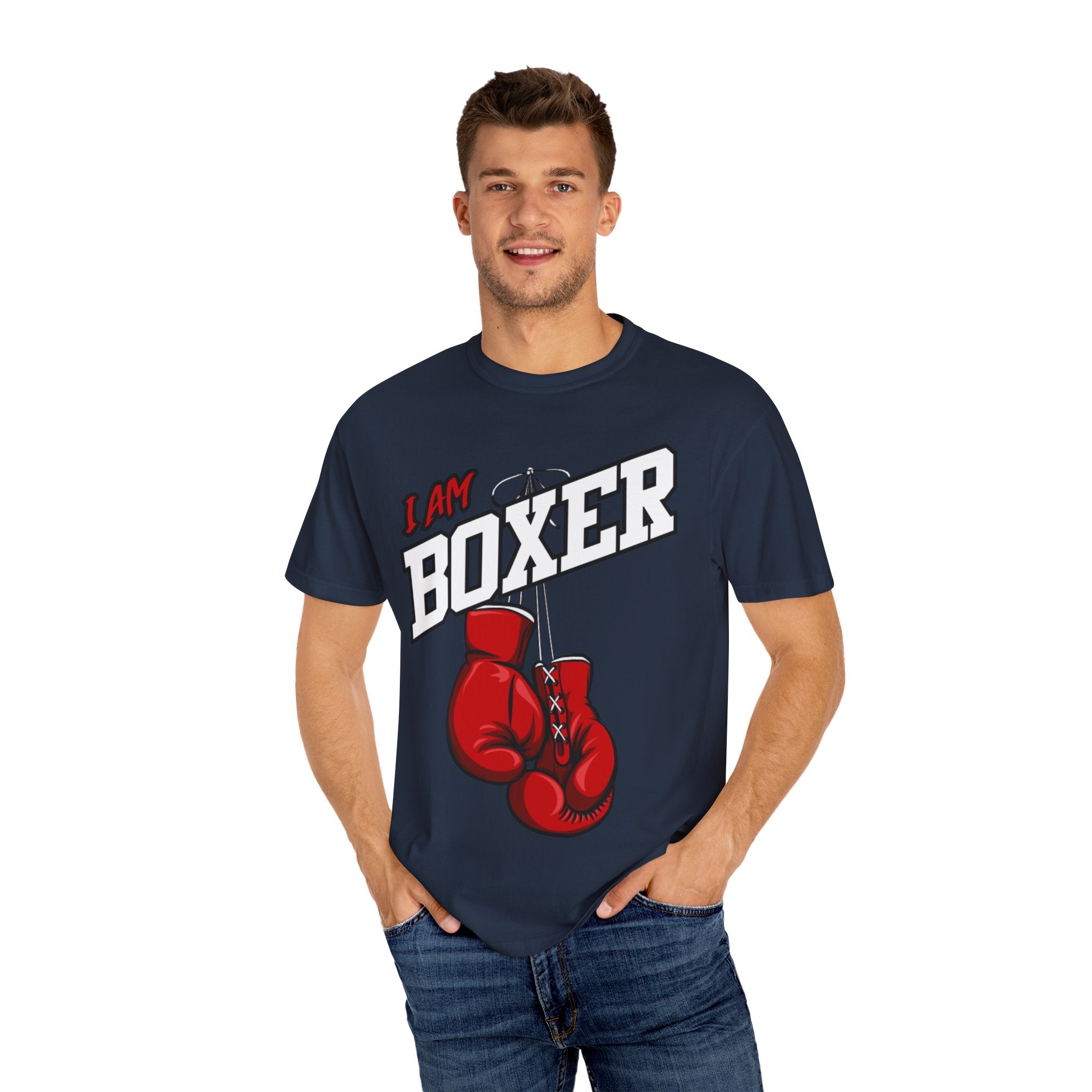 Koszulka unisex z nadrukiem "Boxing bx2 Therapy" barwiona na odzieży