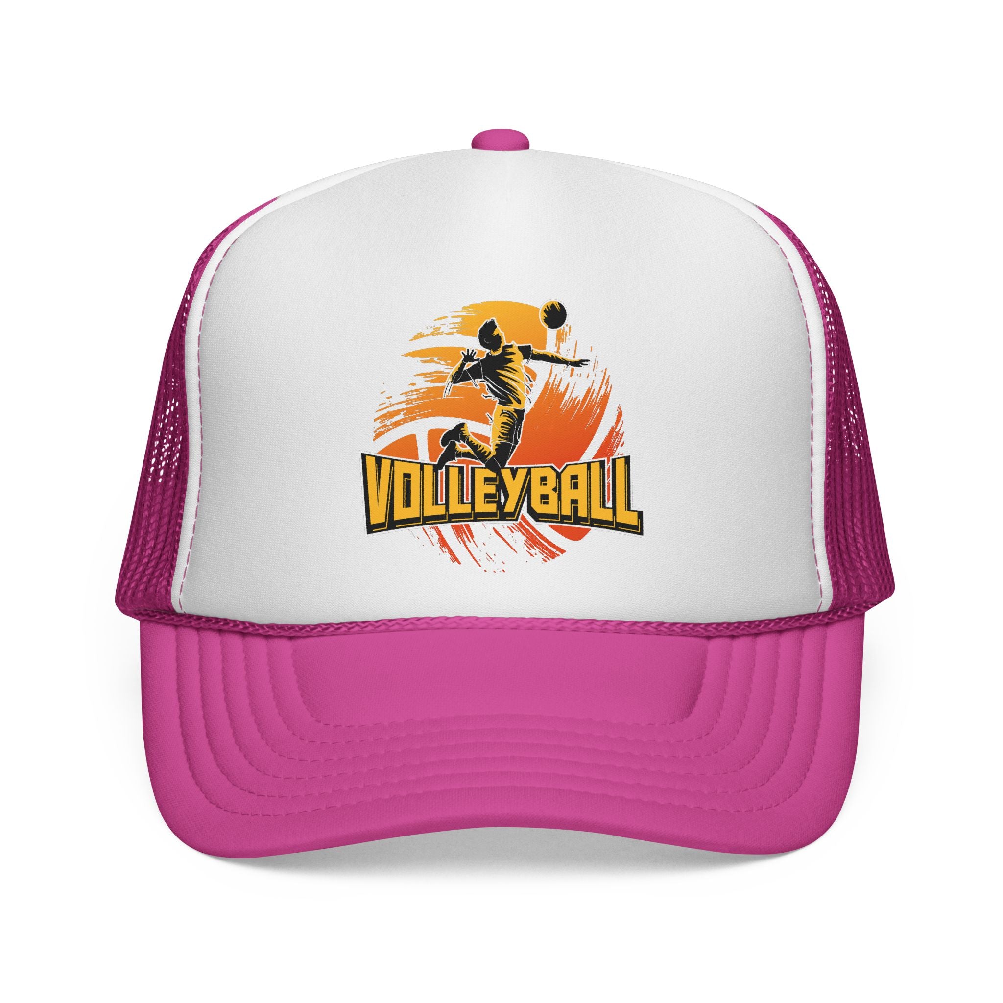 Czapka typu trucker do siatkówki — Vintage Sunset Spike Cap dla graczy i kibiców