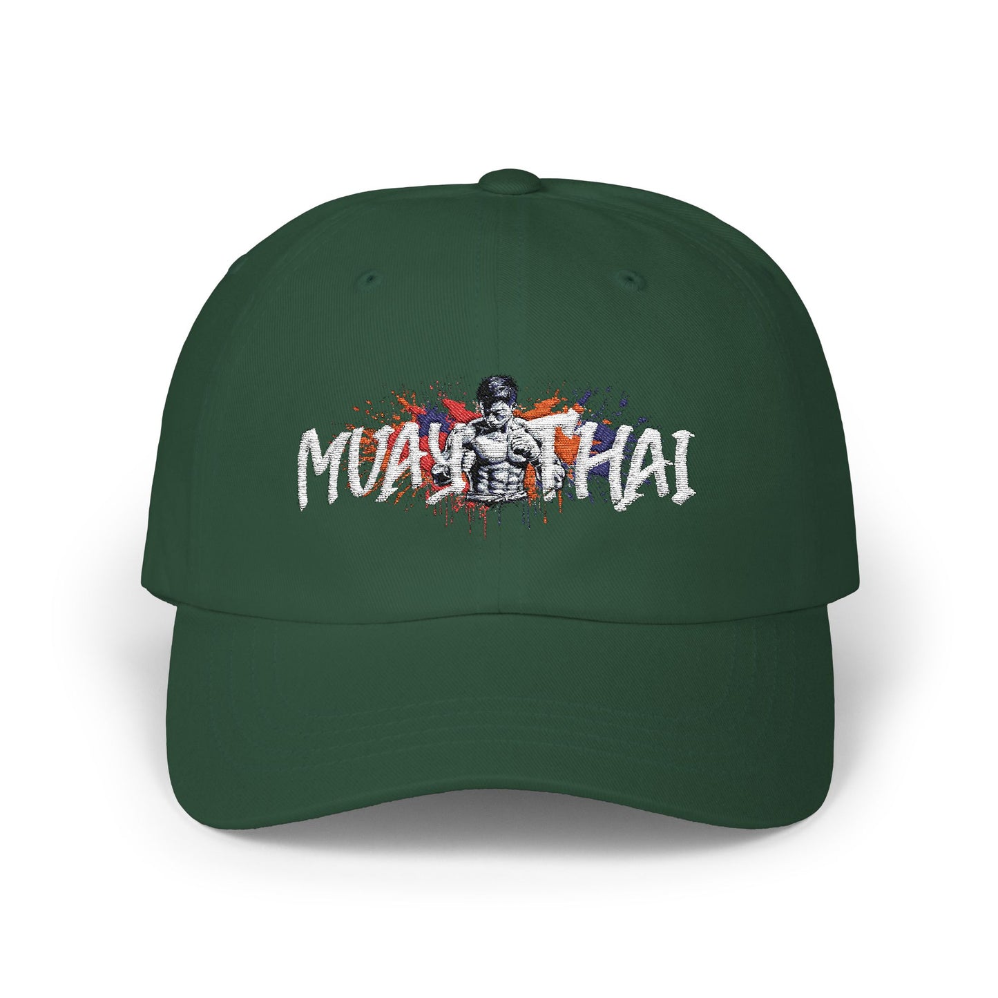 Classic Dad Cap Muay Thai with Vintage Muscle Man Design