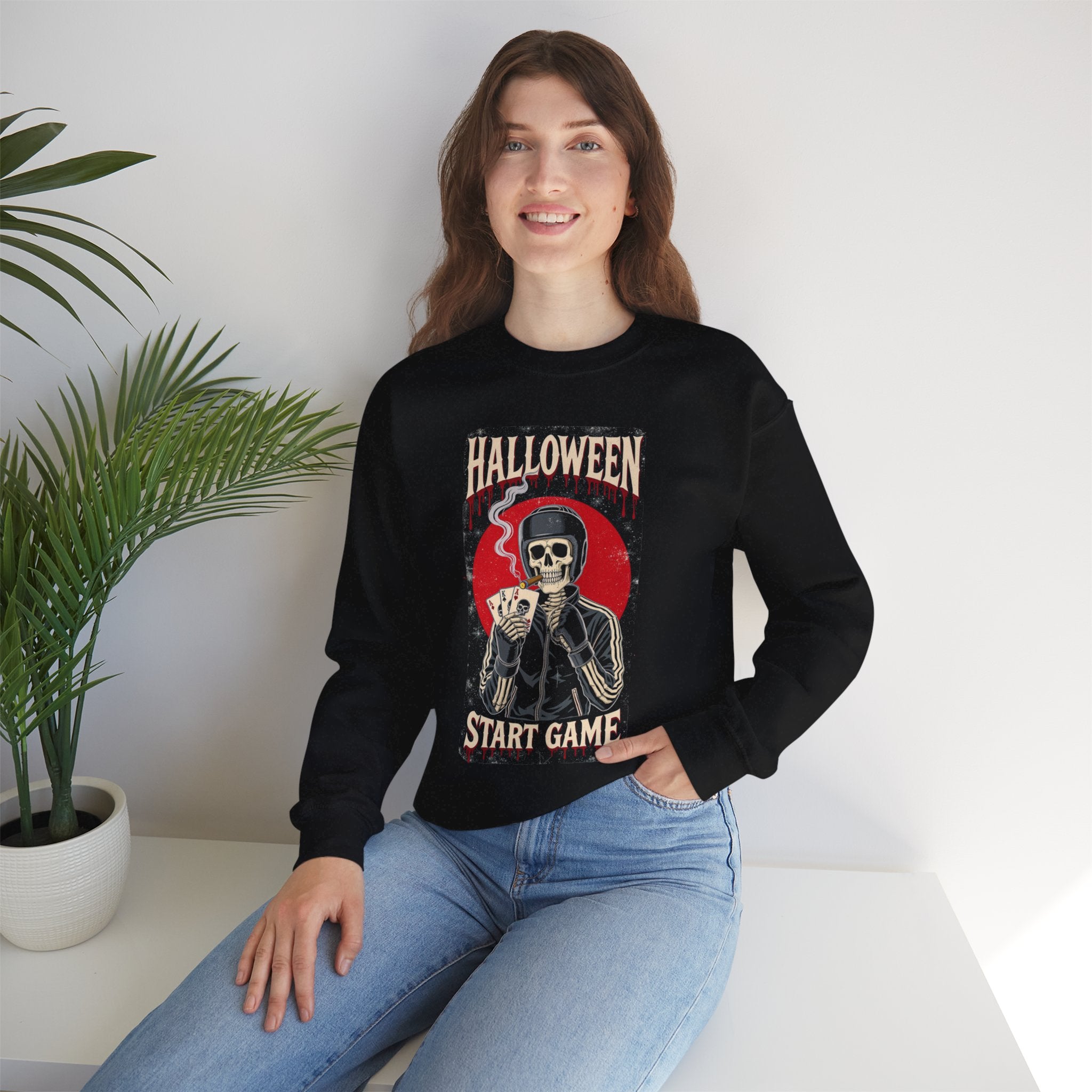 Bluza z okrągłym dekoltem „Halloween Skeleton” H25