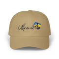 Classic Ukraine Dad Cap - Casual White Hat with Embroidered Ukraine Design
