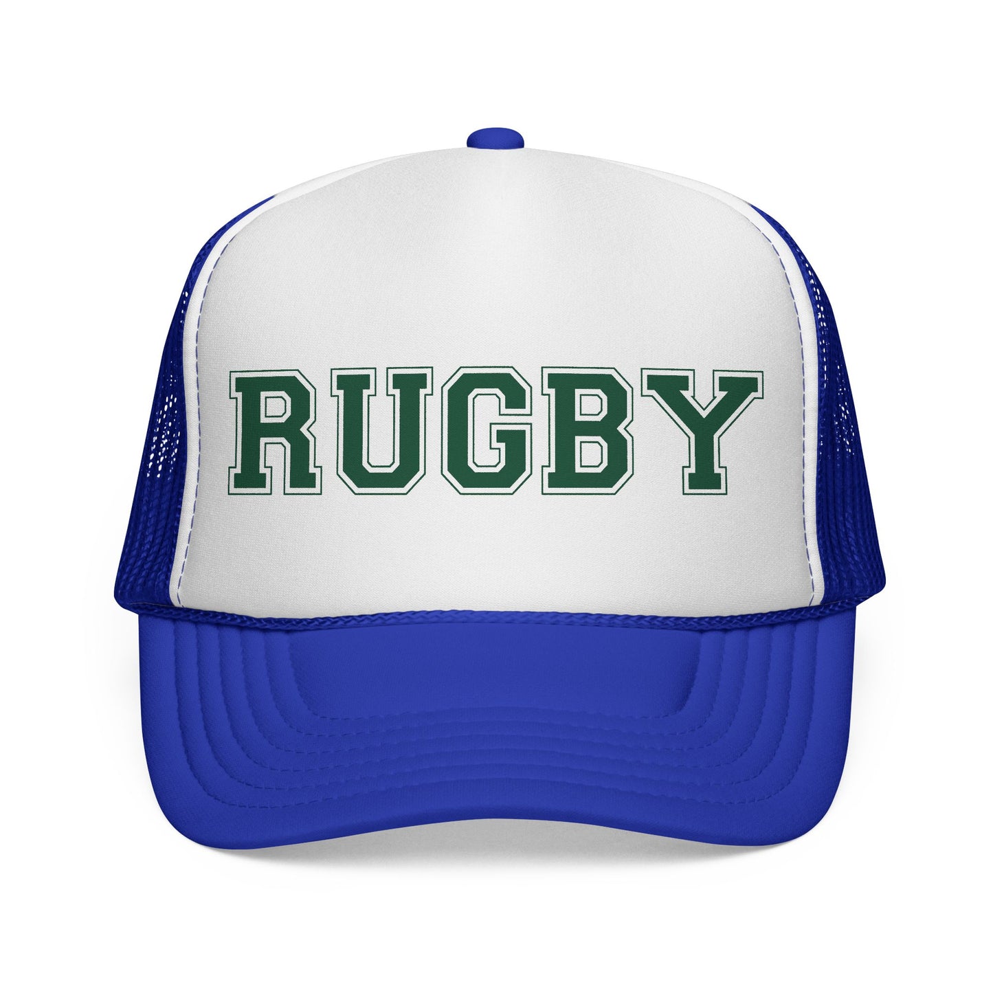 Czapka z daszkiem typu trucker do rugby — stylowa, sportowa czapka z siateczki